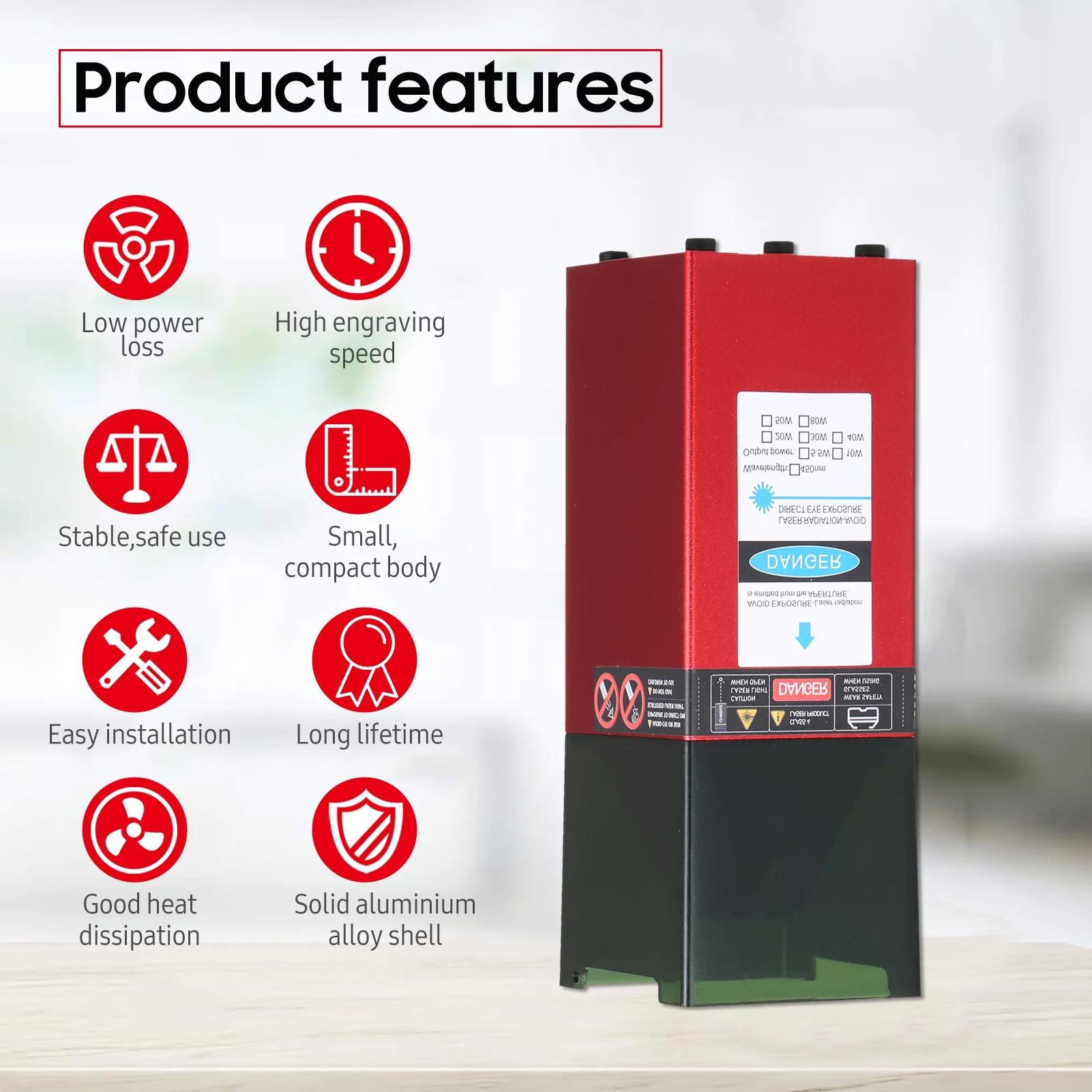 Engraving Module,450nm 80w Head Speed Wood Leather Fabric Router Diy Craft 3d Printer Craft Wood Leather Diy Craft Wood Speed Cutter 3d Router Diy Printer Router Paper Dsfen