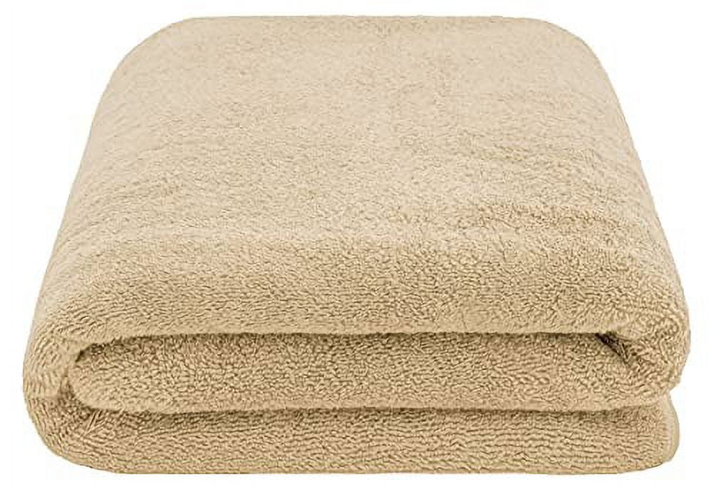 American Soft Linen 100% Cotton 40x80 Oversized Bath Towel, Sand Taupe