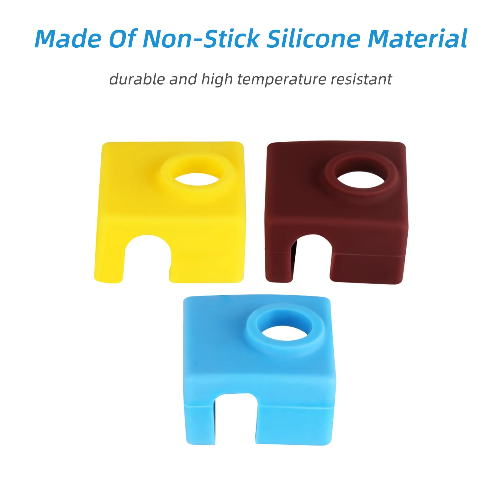 Geevorks Silicone Cover,Silicone Cover Case 3 3 Mk8 Silicone Socks 5 Cr-10 Silicone Socks Compatible 10s S4 S5 3 5 Heat Block Silicone Cover Case Mk8 Block Silicone Cover 3d Printer Ldhs