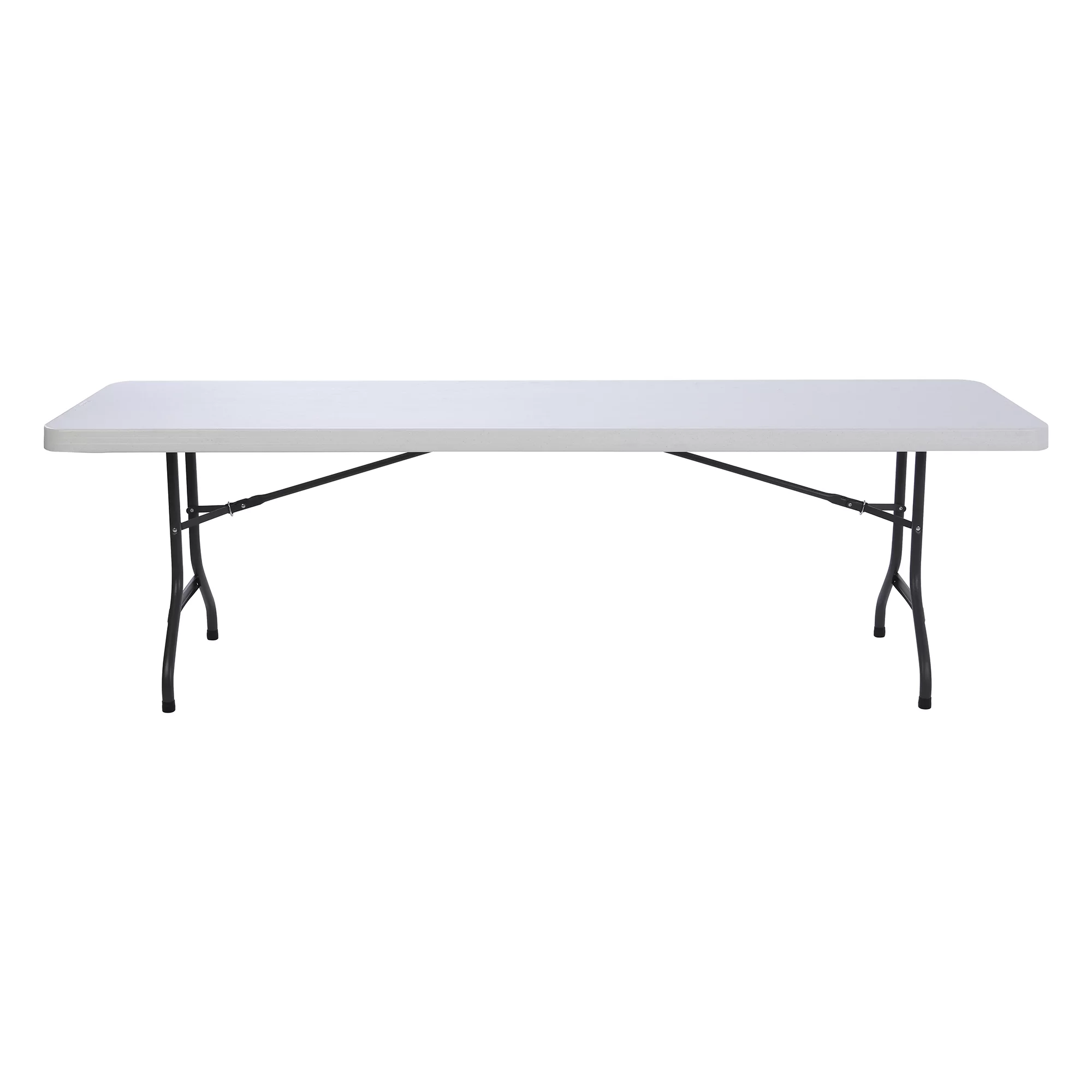 Lifetime 8 Foot Rectangle Folding Table, Indoor/Outdoor Commercial Grade, White Granite (22980)
