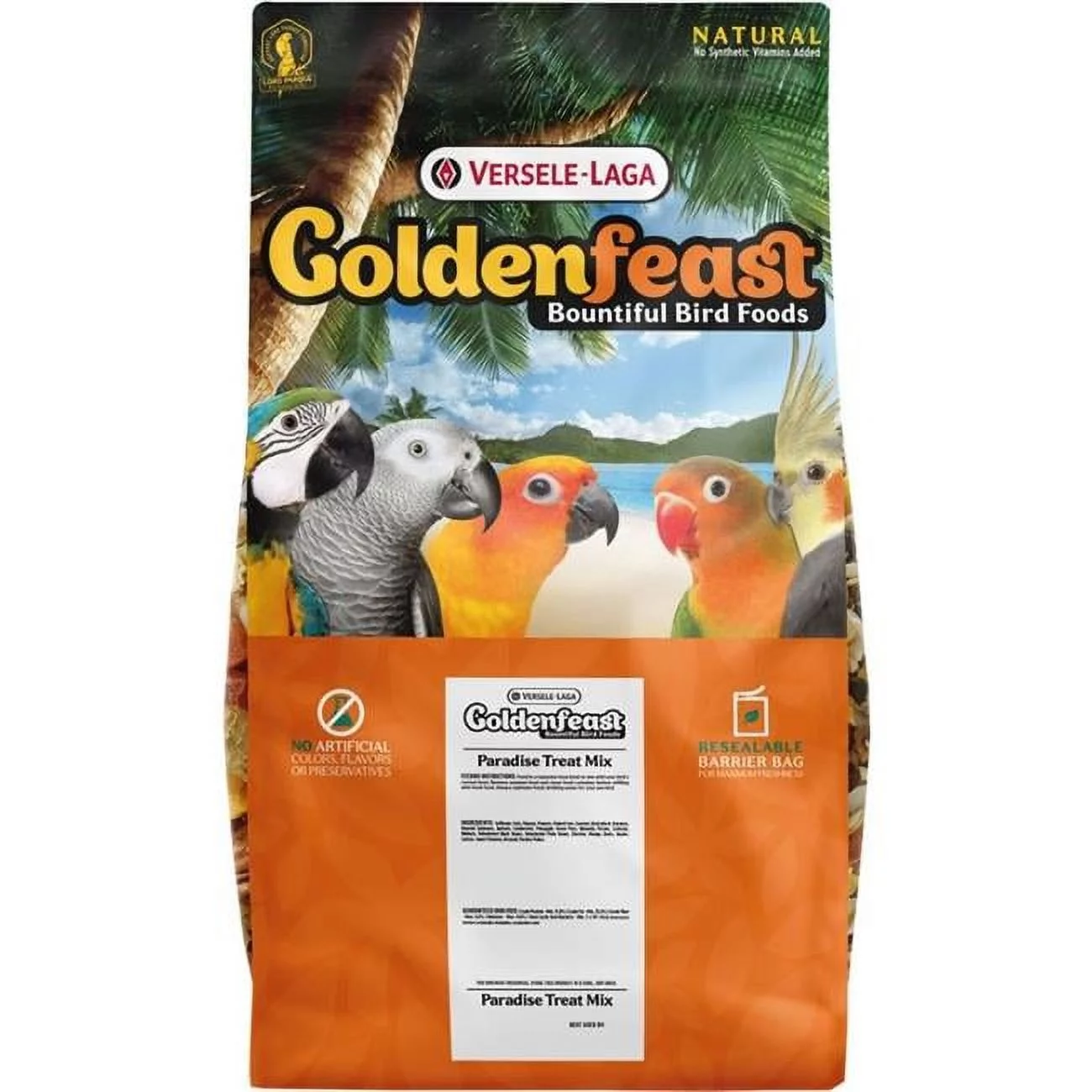 Higgins Group 466857 17.5 lbs Goldenfeast Paradise Treat Mix for Parrot & Macaw