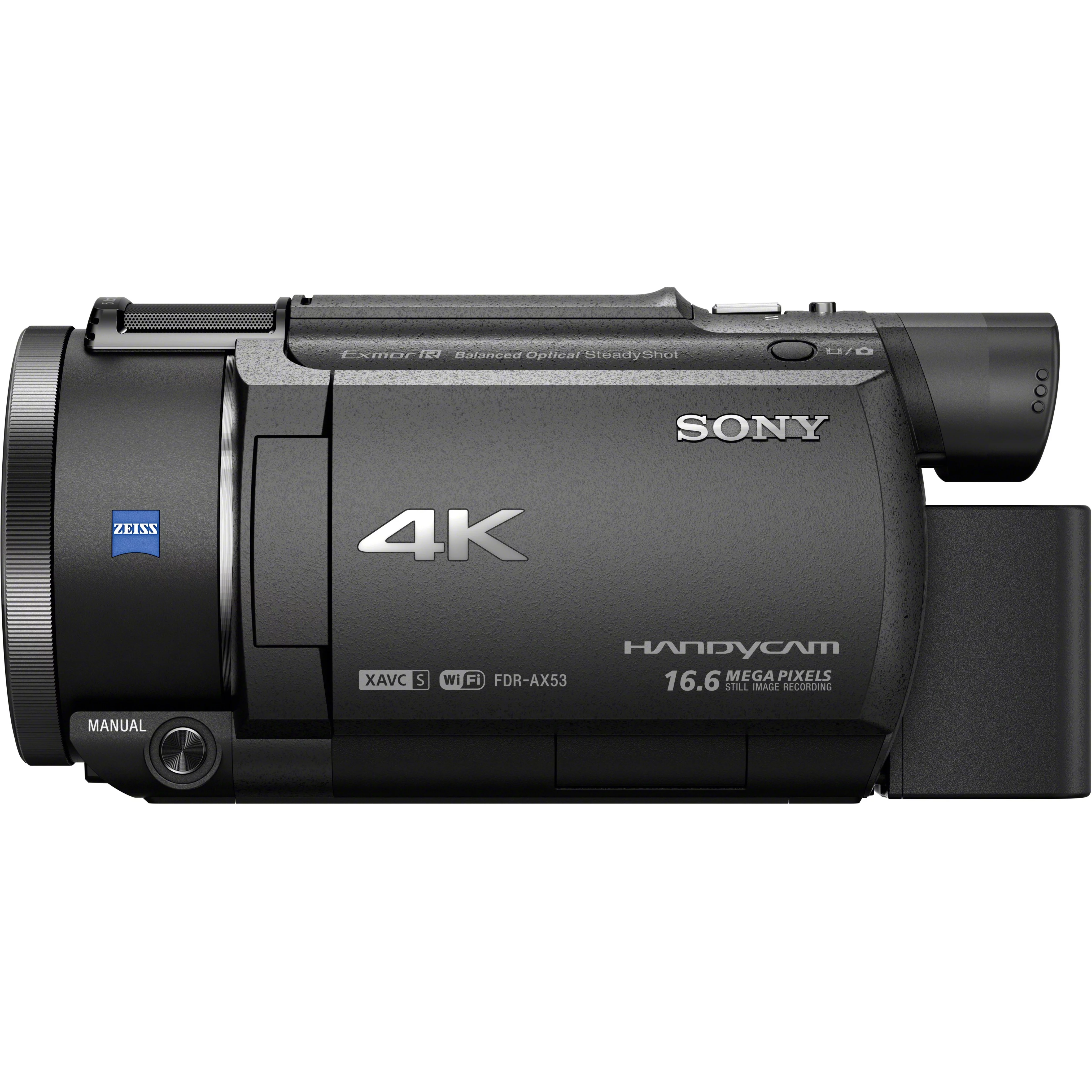 Sony Pro Handycam FDR-AX53 Digital Camcorder, 3