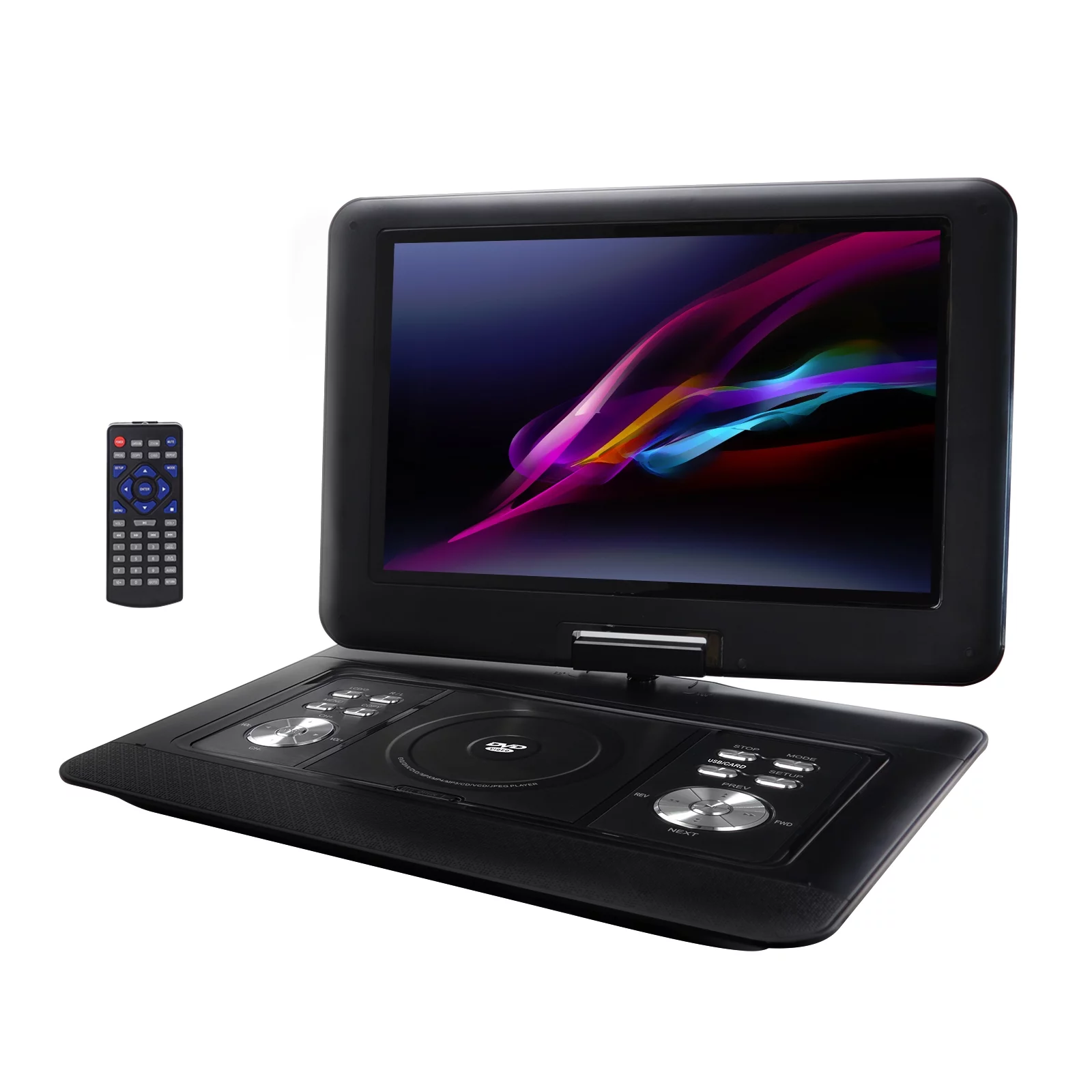 Trexonic 13.3 Inch Portable DVD Player with Swivel TFT-LCD Screen and USB,SD,AV Inputs