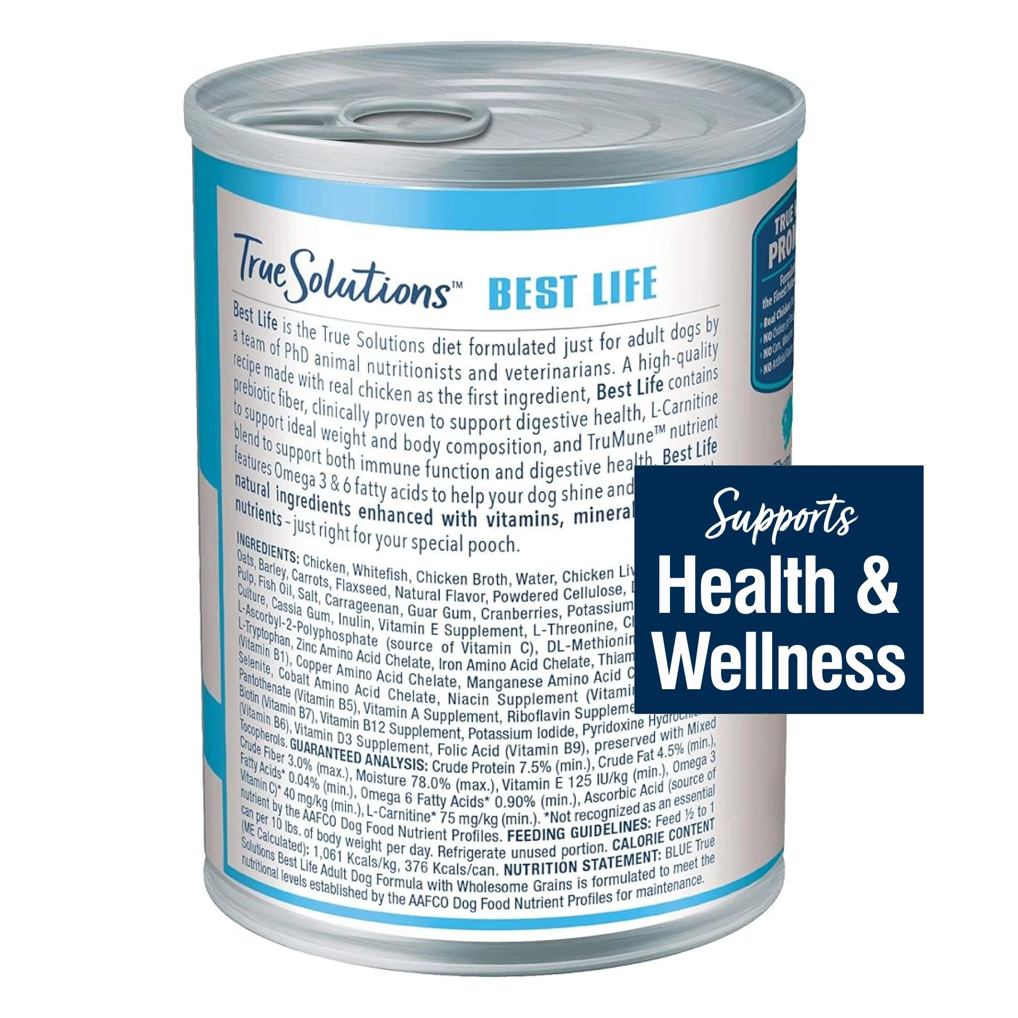 Blue Buffalo True Solutions Best Life Wet Dog Food for Medium-Size Dogs, Chicken, 12.5 oz.