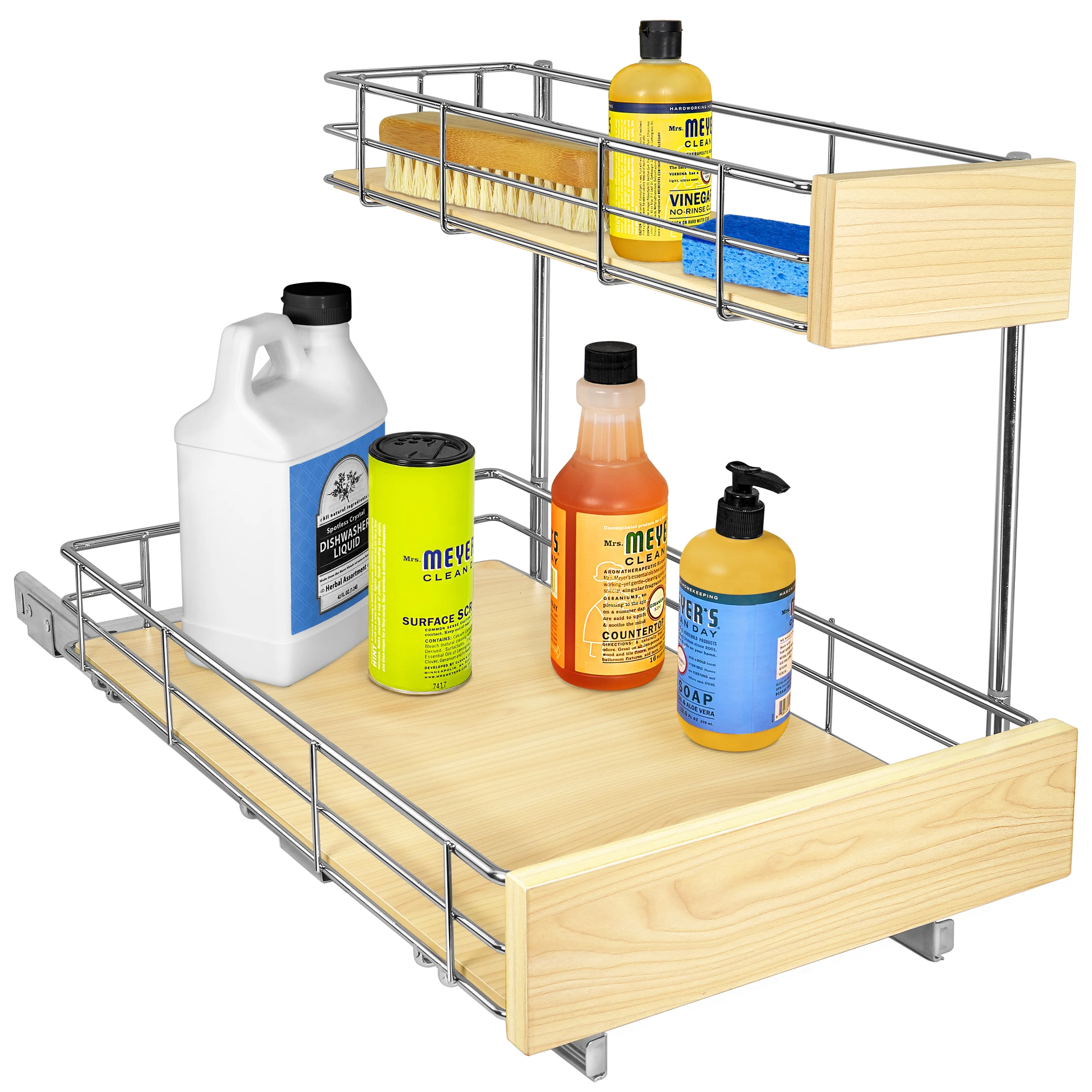 LYNK PROFESSIONAL® SELECT™ Slide Out Under Sink Cabinet Organizer - Lifetime Ltd Warranty- Slide Out Drawers for Kitchen Cabinets - Sliding Pantry Shelves - Roll Out Shelf for Pots, Pans 11.5
