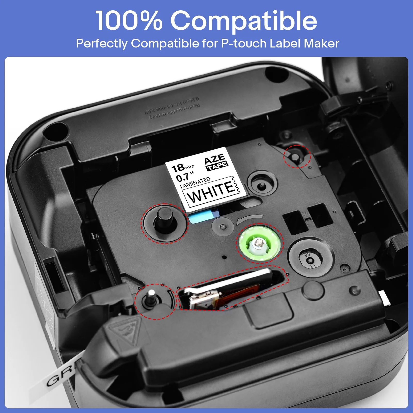 GREENCYCLE 4 Pack Compatible for Brother P touch TZ Tape 18mm Replacement 3/4 Inch TZe-241 TZe Standard Laminated Black on White Work with PTD450 PTD600 PTD400 Label Maker 26.2 Feet(8 Meter)