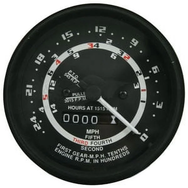 RAParts C3NN17360K Black Tachometer Proofmeter w/ 5 Speed Trans Fits Ford 4030 4040 +