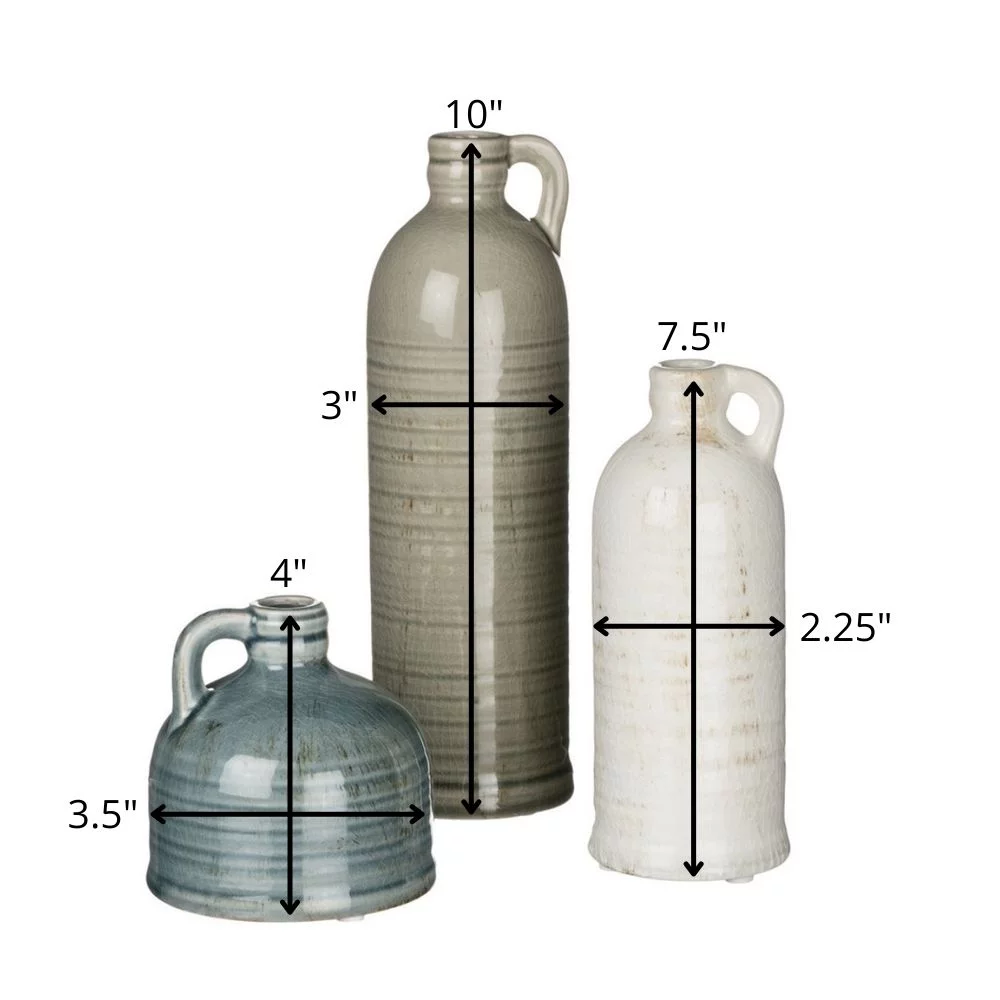 Sullivans Set of 3 Ceramic Jug Vases 10