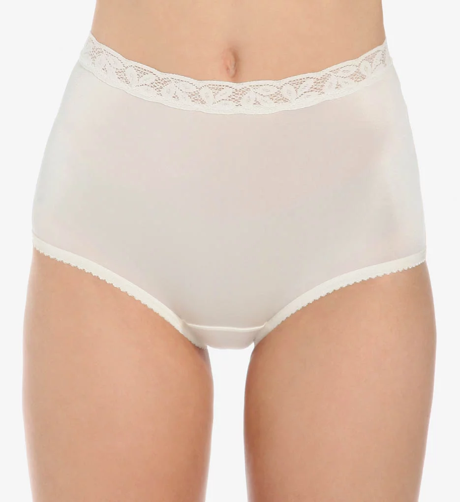 Women's Shadowline 17014 Nylon Classics Brief Panty (White 6)