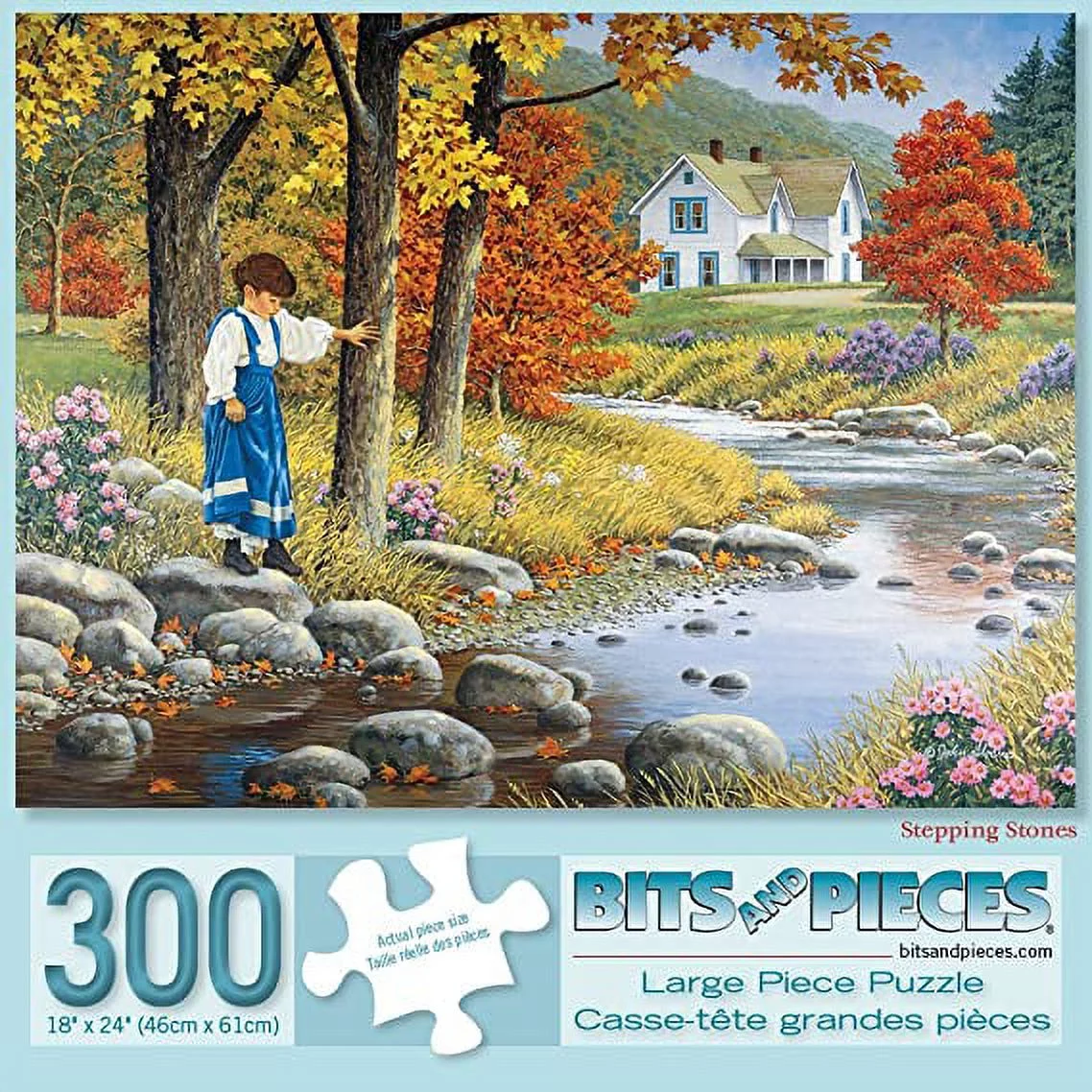 Bits and Pieces - Set of Three (3) 300 Piece Jigsaw Puzzles for Adults - A Perfect Pair, Pick Your Own, Stepping Stones - 300 pc Jigsaws by Artist John Sloane