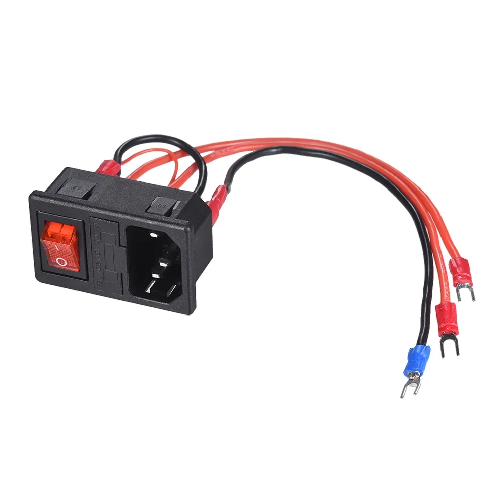 MABOTO 15A Power Supply Switch Male Socket with Fuse for 3D Printer DIY