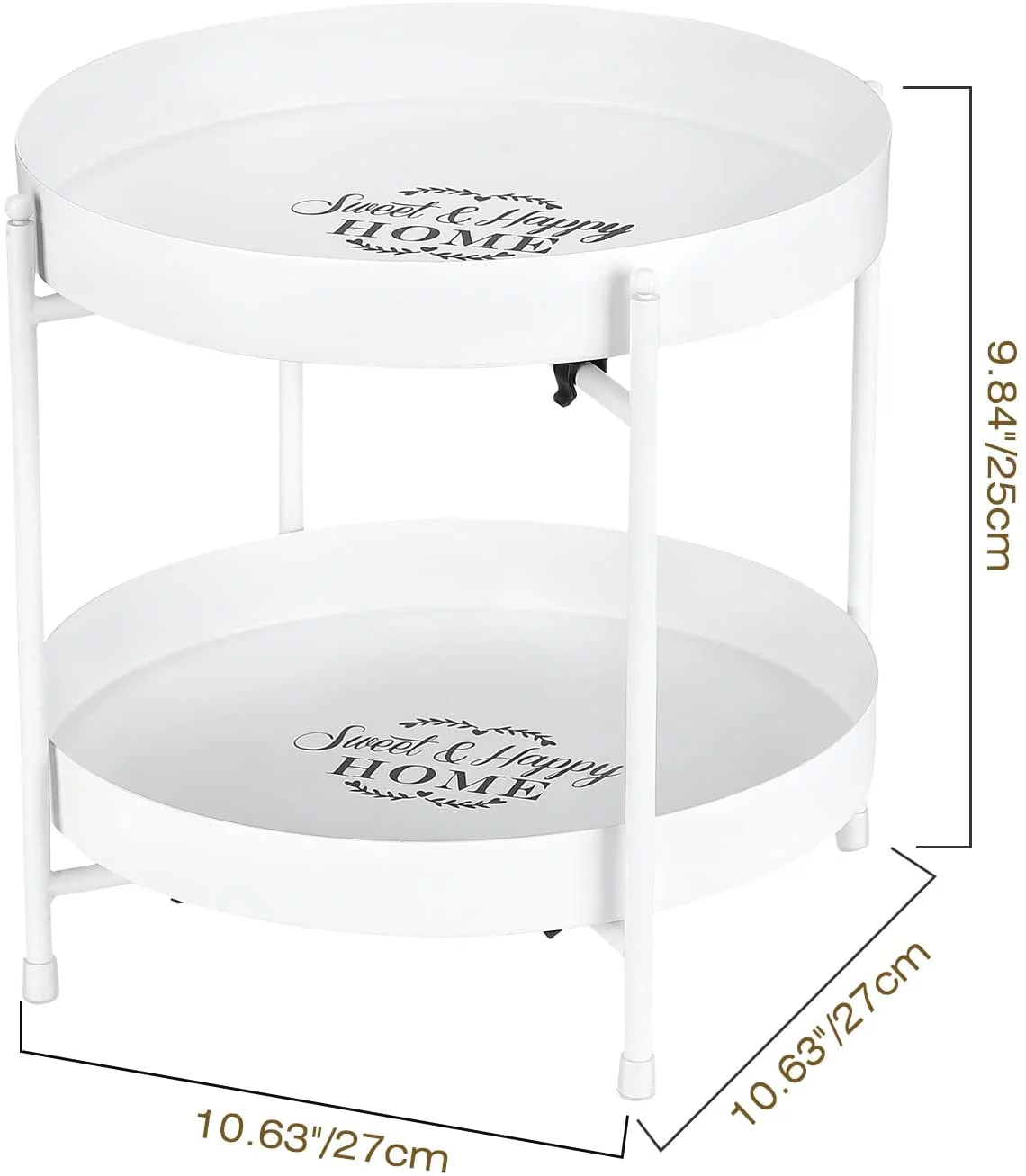 Luxspire 2-Tier Bathroom Countertop Organizer, Bathroom Vanity Trays 2-Tier, Detachable Countertop Organizer Shelves Serving Tray, Dresser Makeup Storage Sink Kitchen Spice Rack Perfume Tray, White