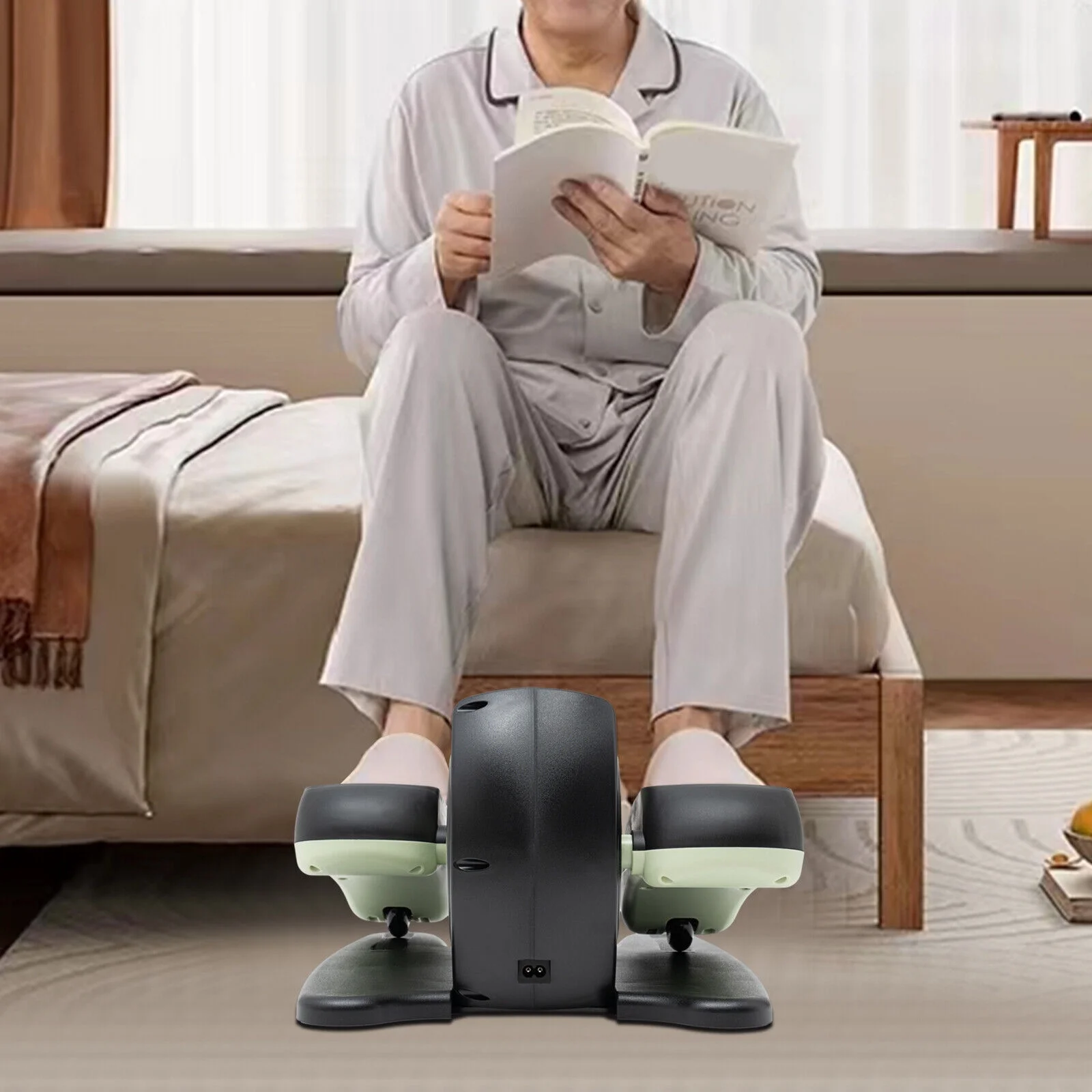 Under Desk Elliptical Electric Seated Pedal Exerciser Mini Foot Leg Pedal Exerciser Remote