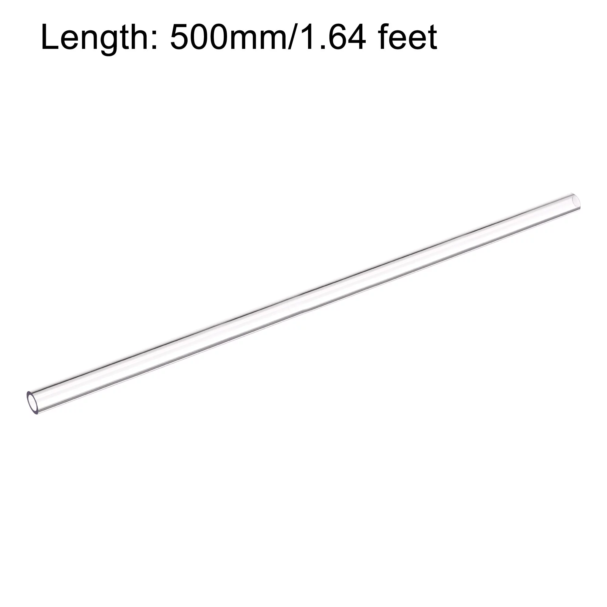 PETG Tubing Hard 8mm ID, 12mm OD, 50cm Length, High Transparent Clear 4 Pack