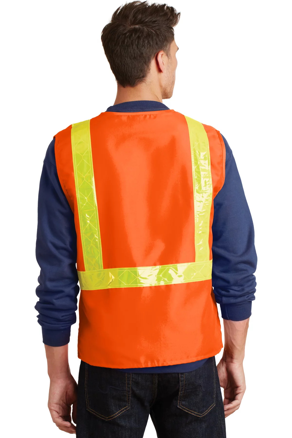 Port Authority Enhanced Visibility Vest-S/M (Safety Orange/ Reflective)