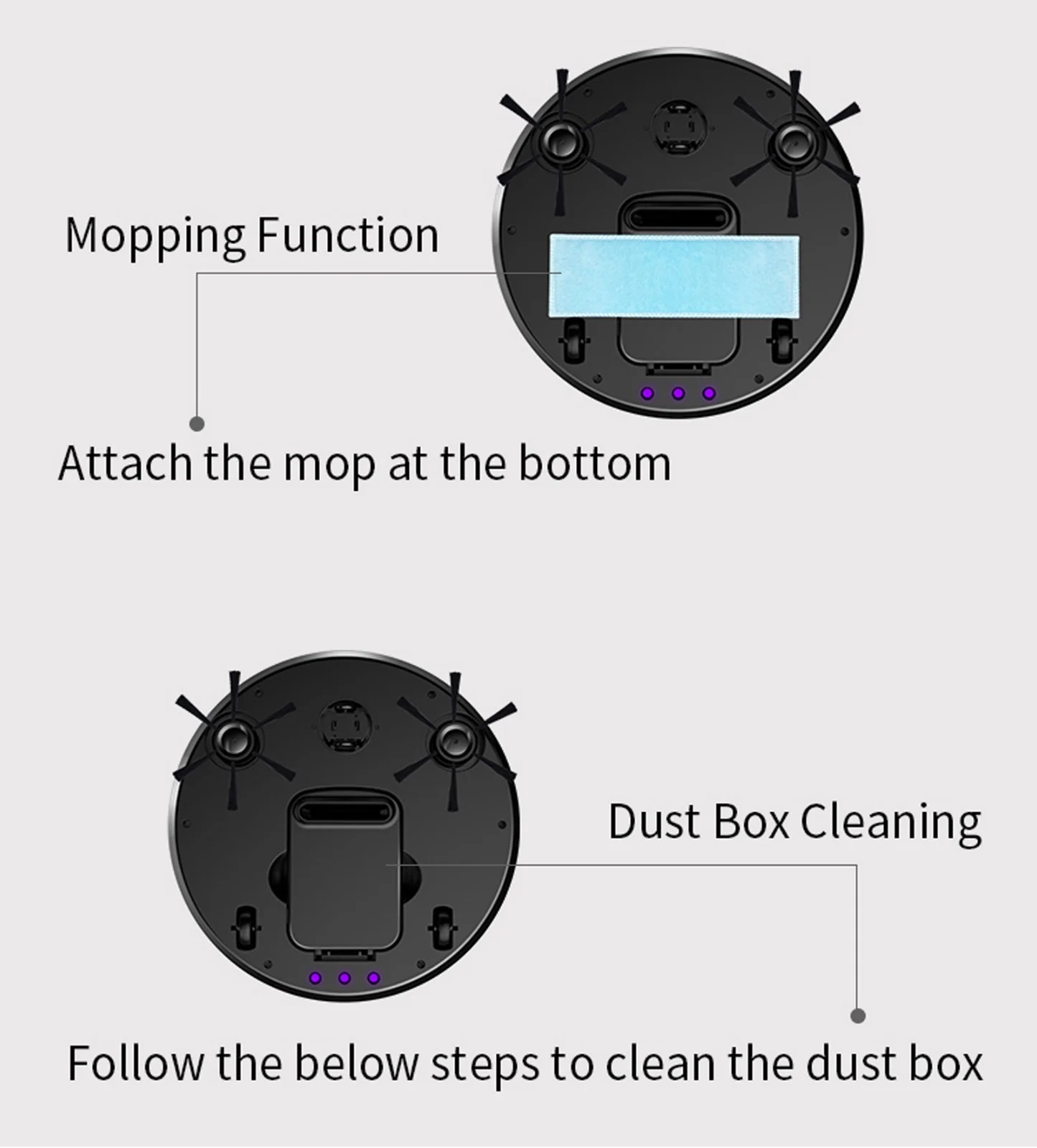 Smart Cleaning Robot Auto Cleaning Navigation Vacuum Dry Wet Mopping Cleaner Flexible Dryer Vent Hose 4 Feet