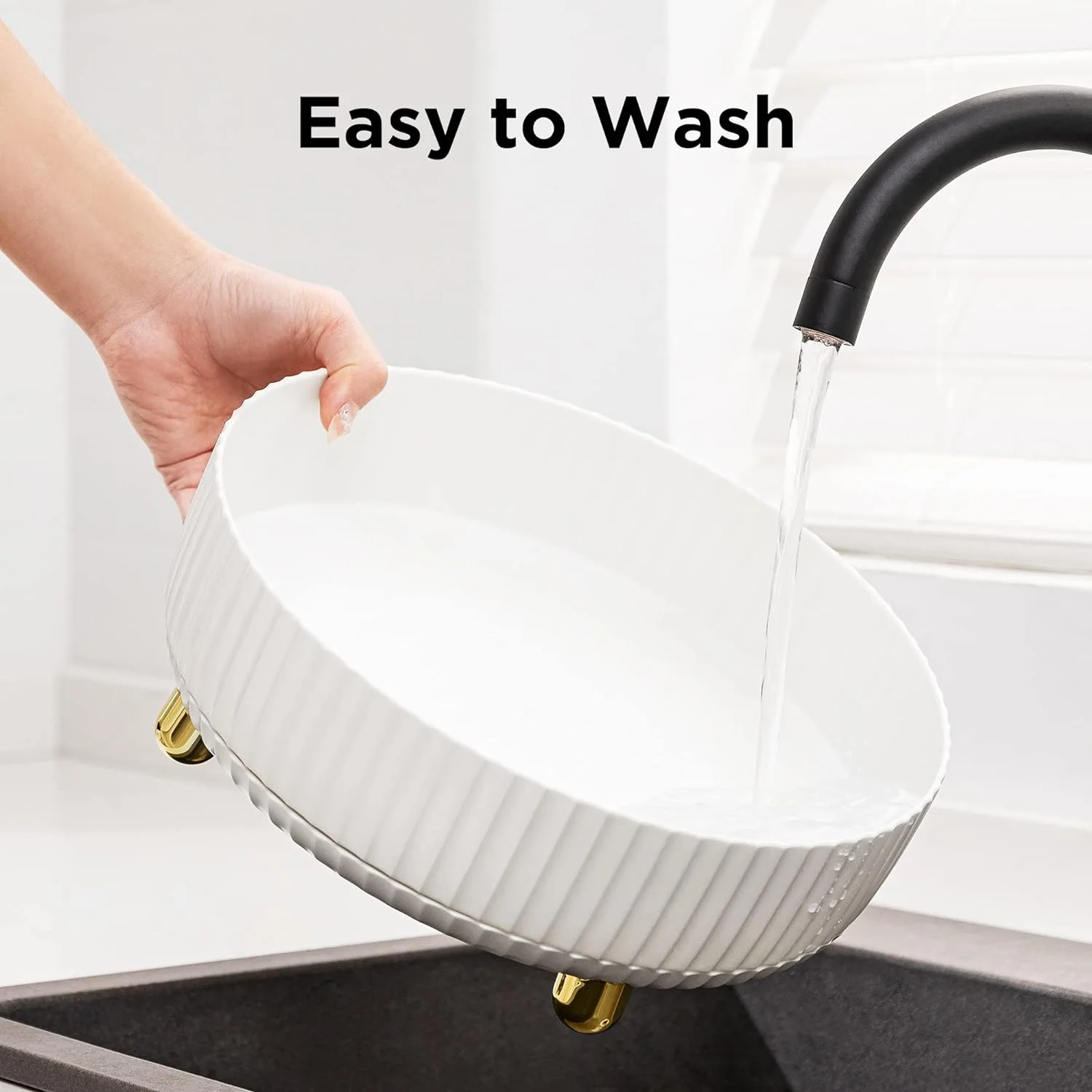 Makeup Perfume Organizer for Bathroom Counter or Vanity , 360 Degree Rotating Cosmetic Bathroom Desk Storage Lotions Display Stand Case Round Gift Tray, Large White (11.42