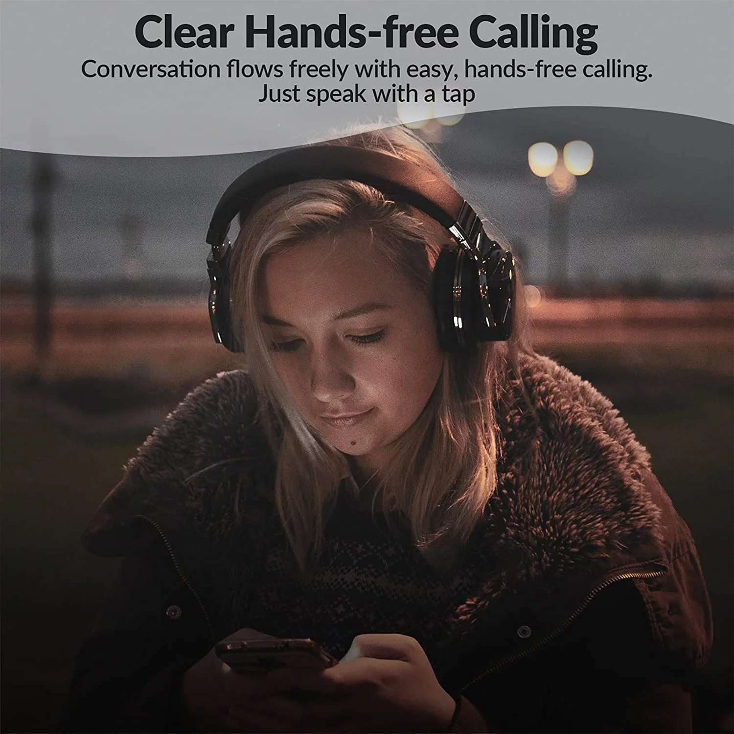 COWIN E7 Wireless Bluetooth Headphones with Mic Hi-Fi Deep Bass Wireless Headphones Over Ear