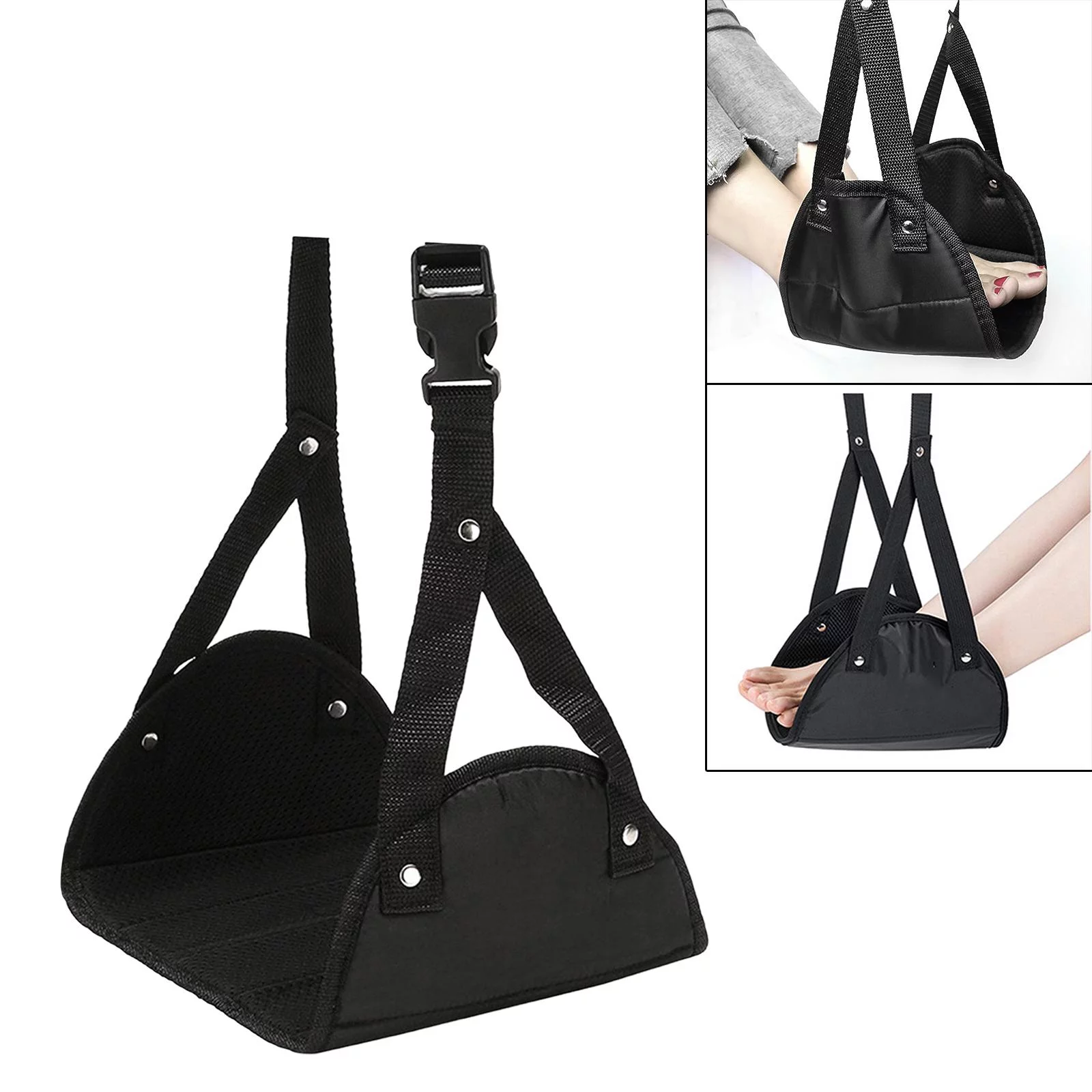 Comfort Foot Heel Hammock Travel Under Desk Leg Rest Trian Airplane Footrest