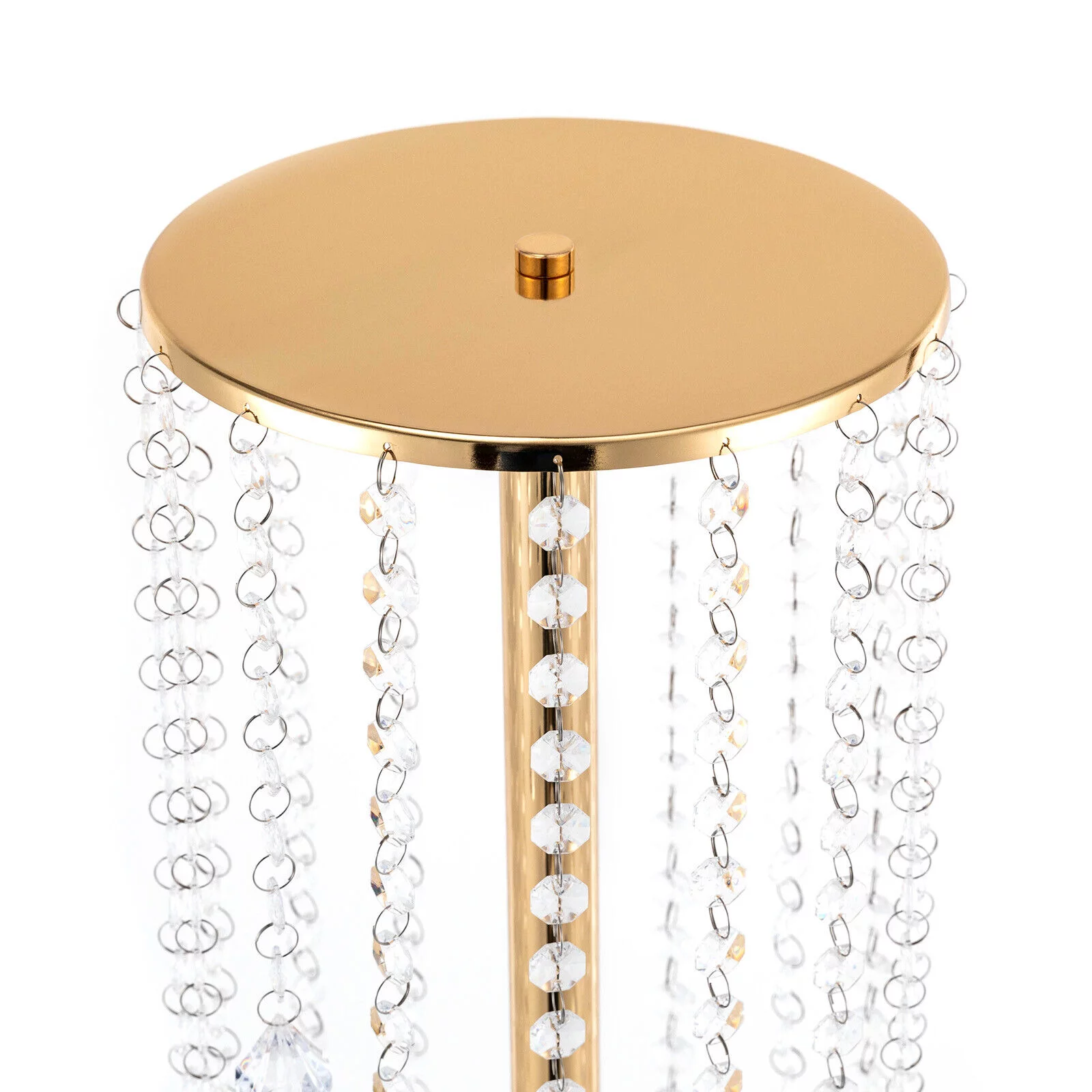 10Pcs 27.5 inch Tall Gold Vases Crystal Flower Vase For Wedding Centerpieces Decor