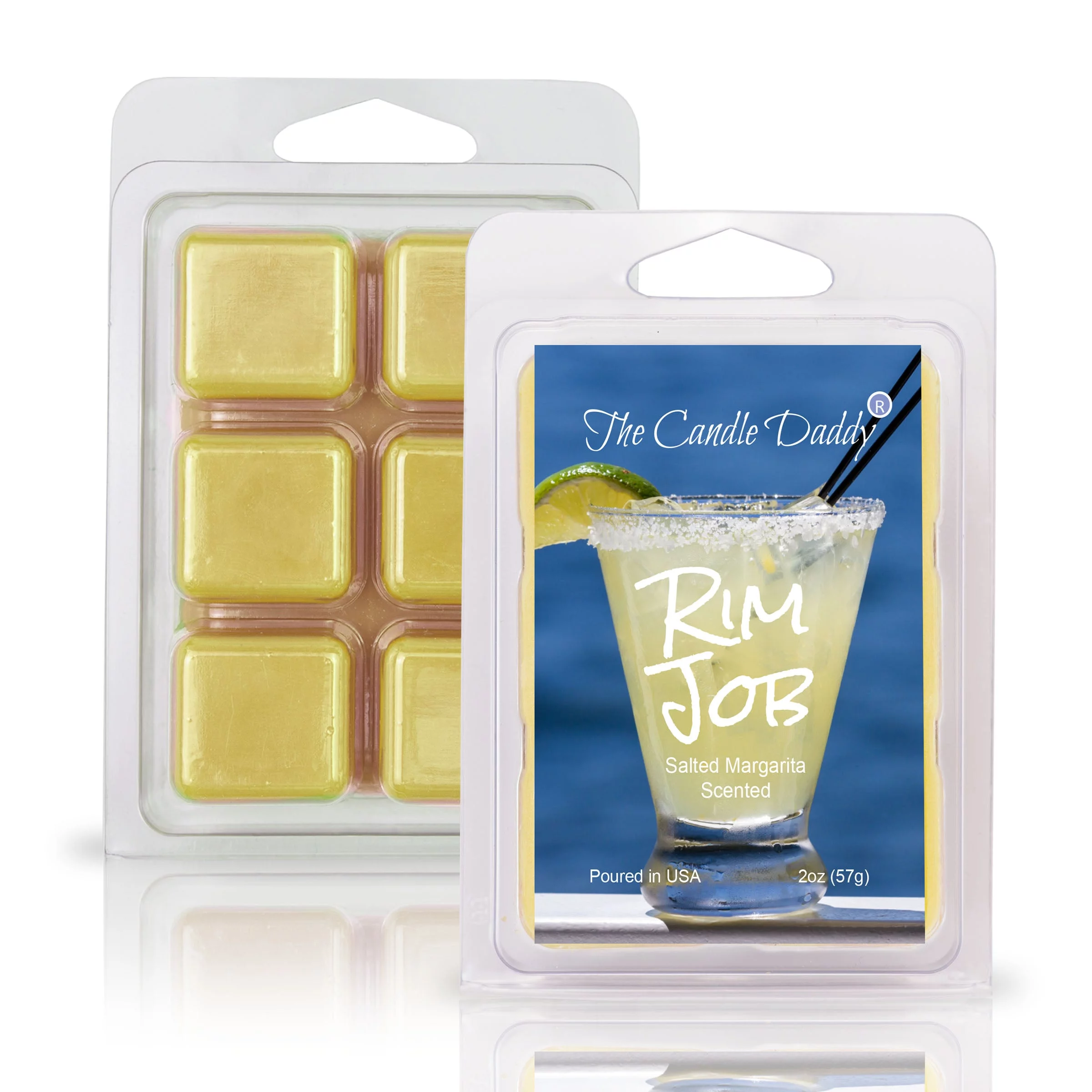 Rim Job - Salted Margarita Scented Wax Melt - 1 Pack - 2 Ounces - 6 Cubes