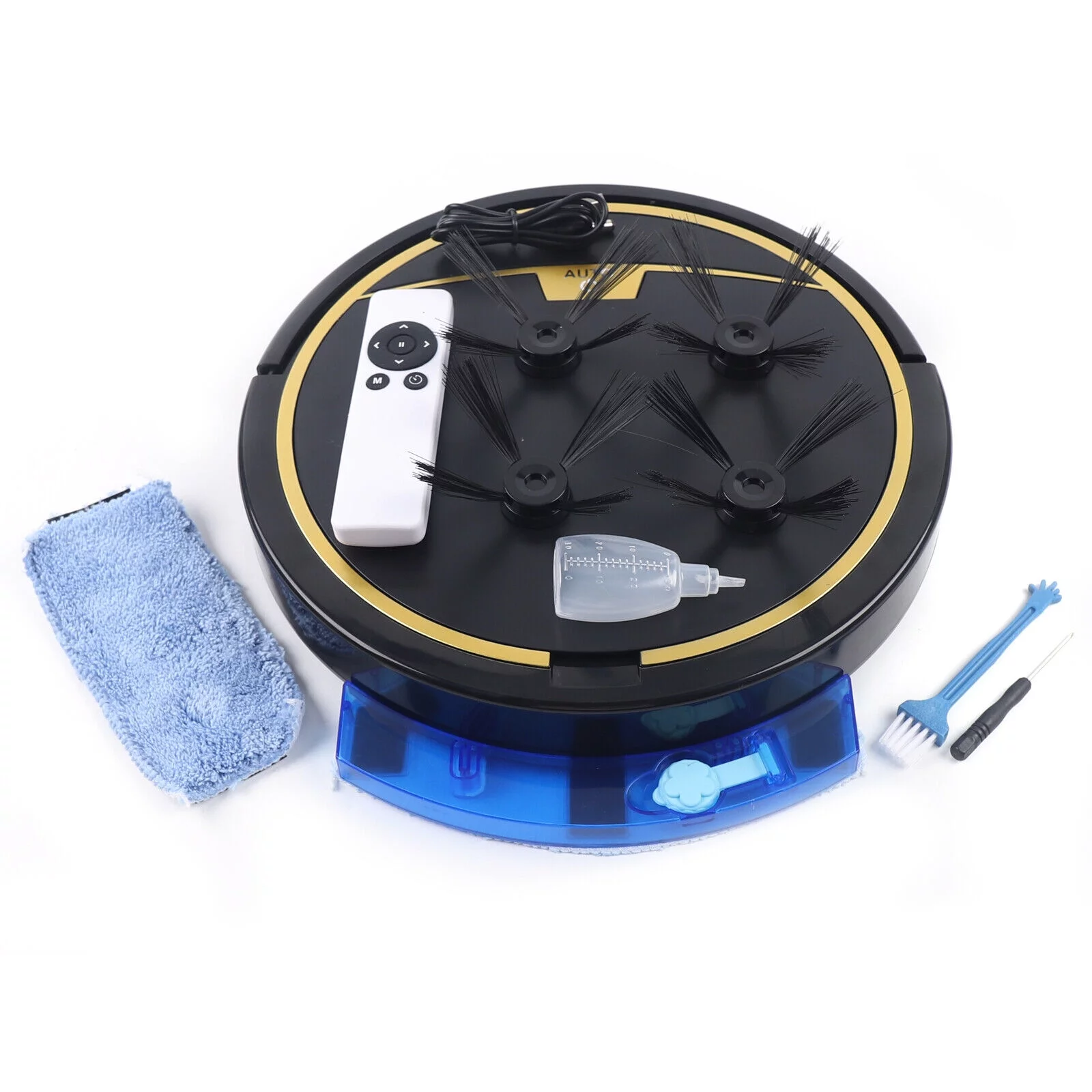 ZhdnBhnos 3-in-1 Rechargeable Auto Cleaning Robot Vacuum Cleaner Mop Floor Sweeper with 150ml Water Tank