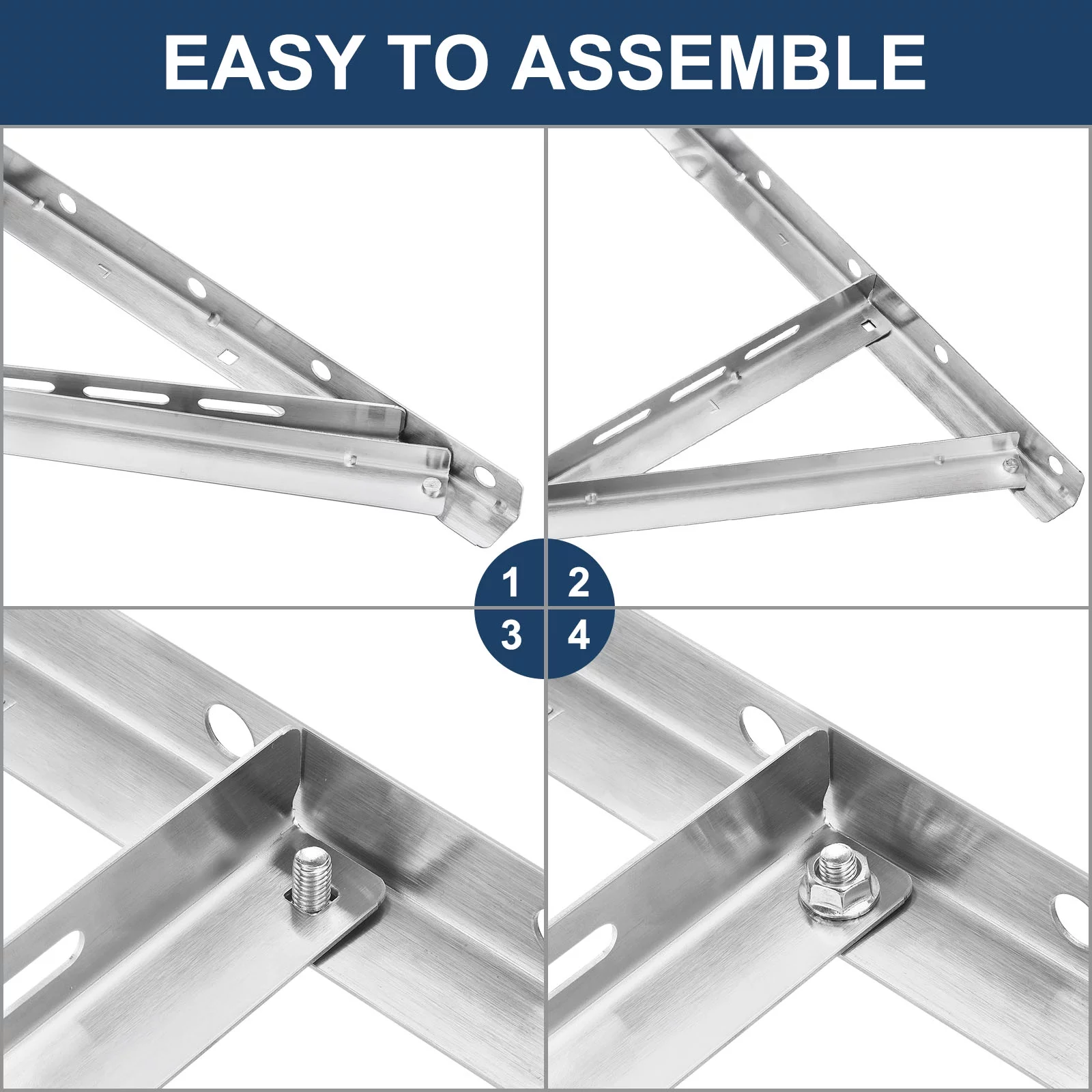 Uxcell Mini Split Wall Mounting Bracket for 9k to 24k BTU Air Conditioner Heat Pump Up to 400Lbs