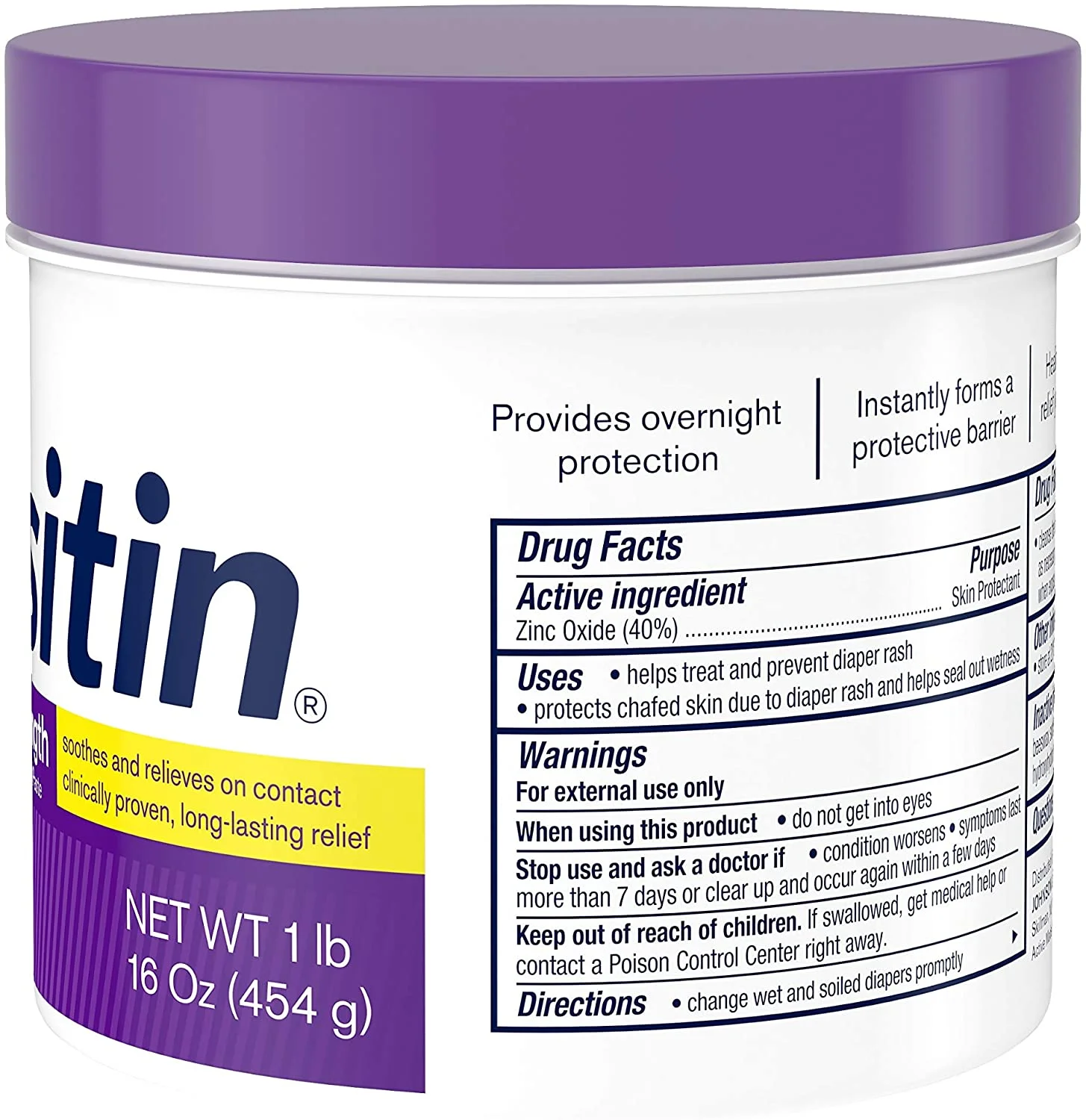 Desitin Maximum Strength Diaper Rash Cream with Zinc Oxide, 16 oz (Pack of 3)