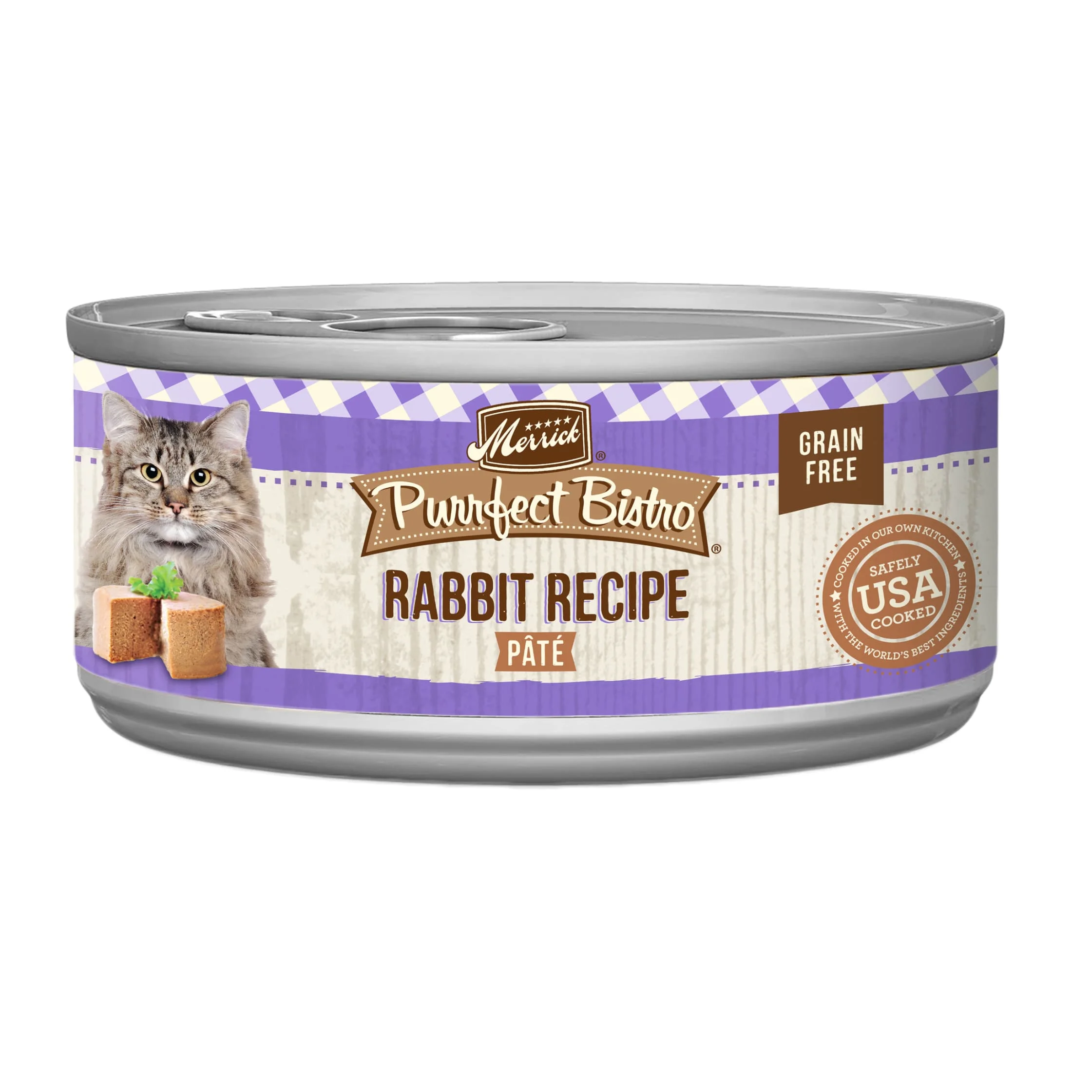 Merrick Purrfect Bistro Rabbit Pate Wet Cat Food, 5.5 oz Cans (24 Pack)