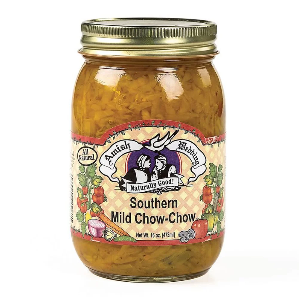 Amish Wedding All Natural Southern Chow-Chow Relish, Pack of 2 Jars, Mild