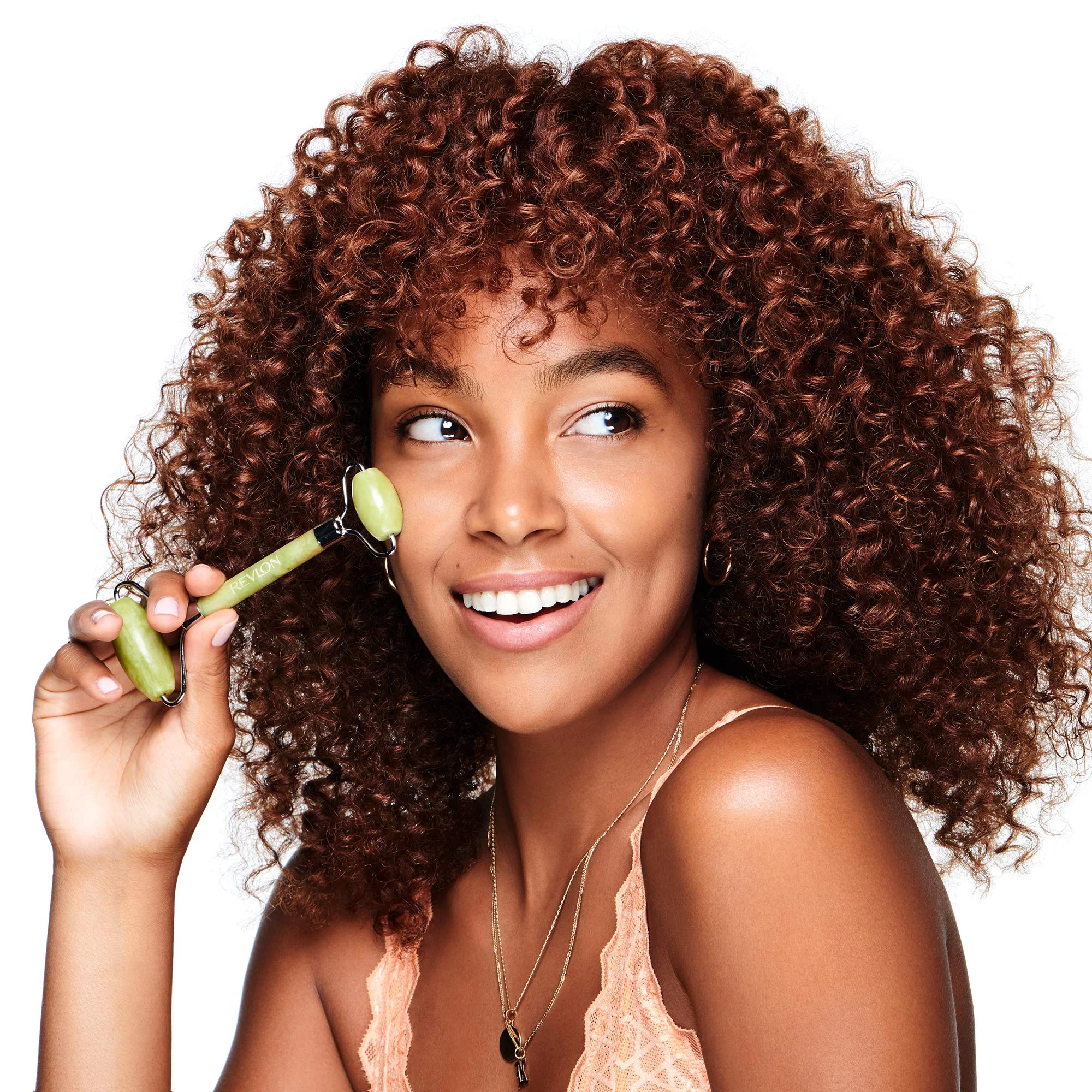 Revlon Jade Stone Face Roller, Dual-Sided Face Massager To Cool And De-Puff, Jade, 1 Count