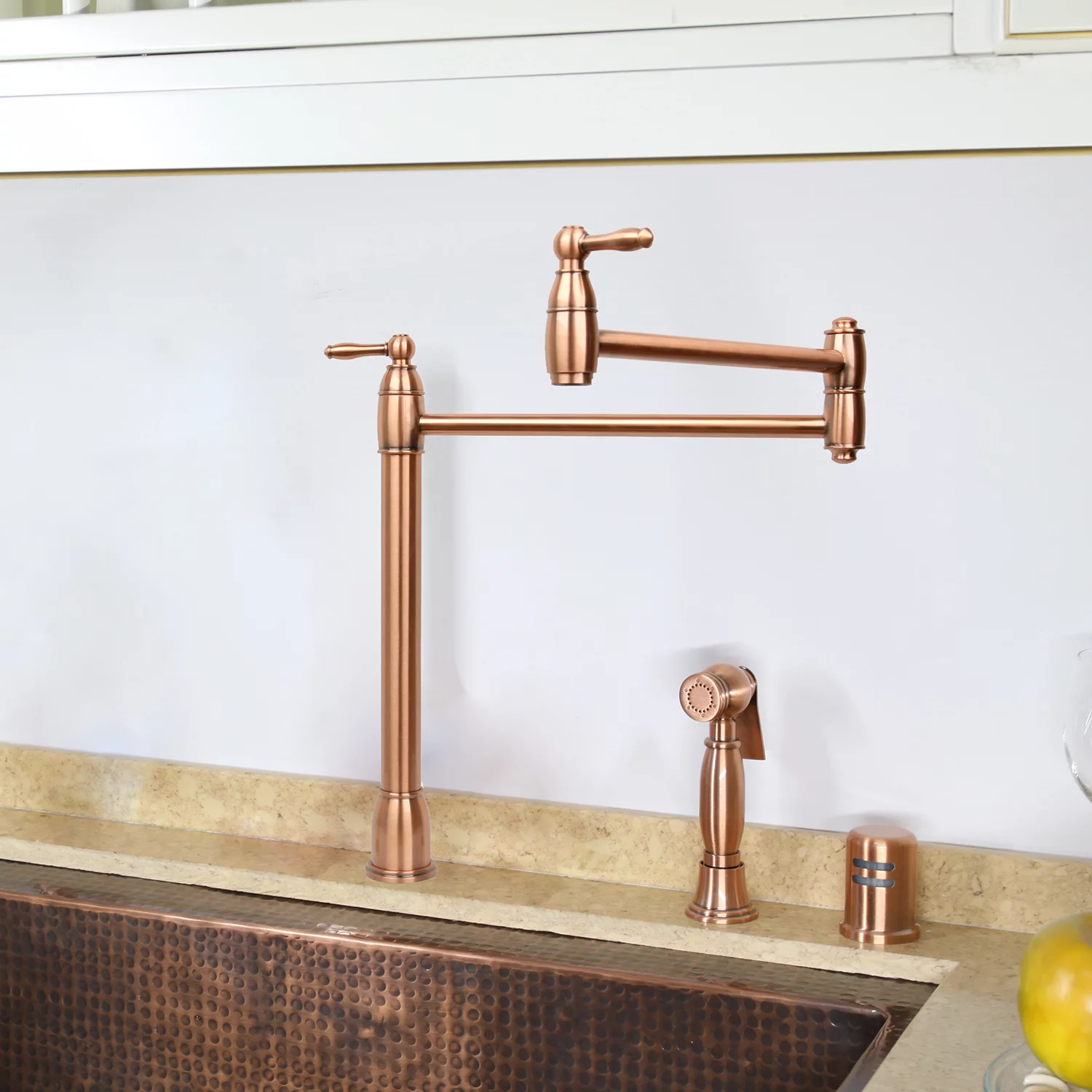 Copper Pot Filler Kitchen Faucet Deck-Mounted