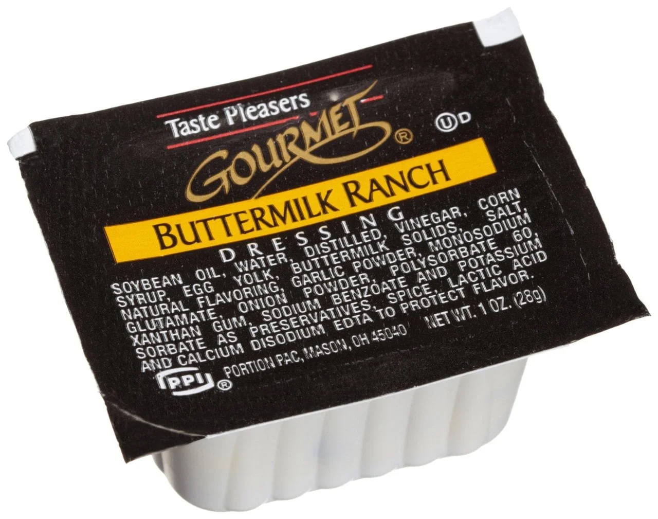 Taste Pleasers Gourmet Buttermilk Ranch Single Serve Dressing, 1 oz - Case of 100