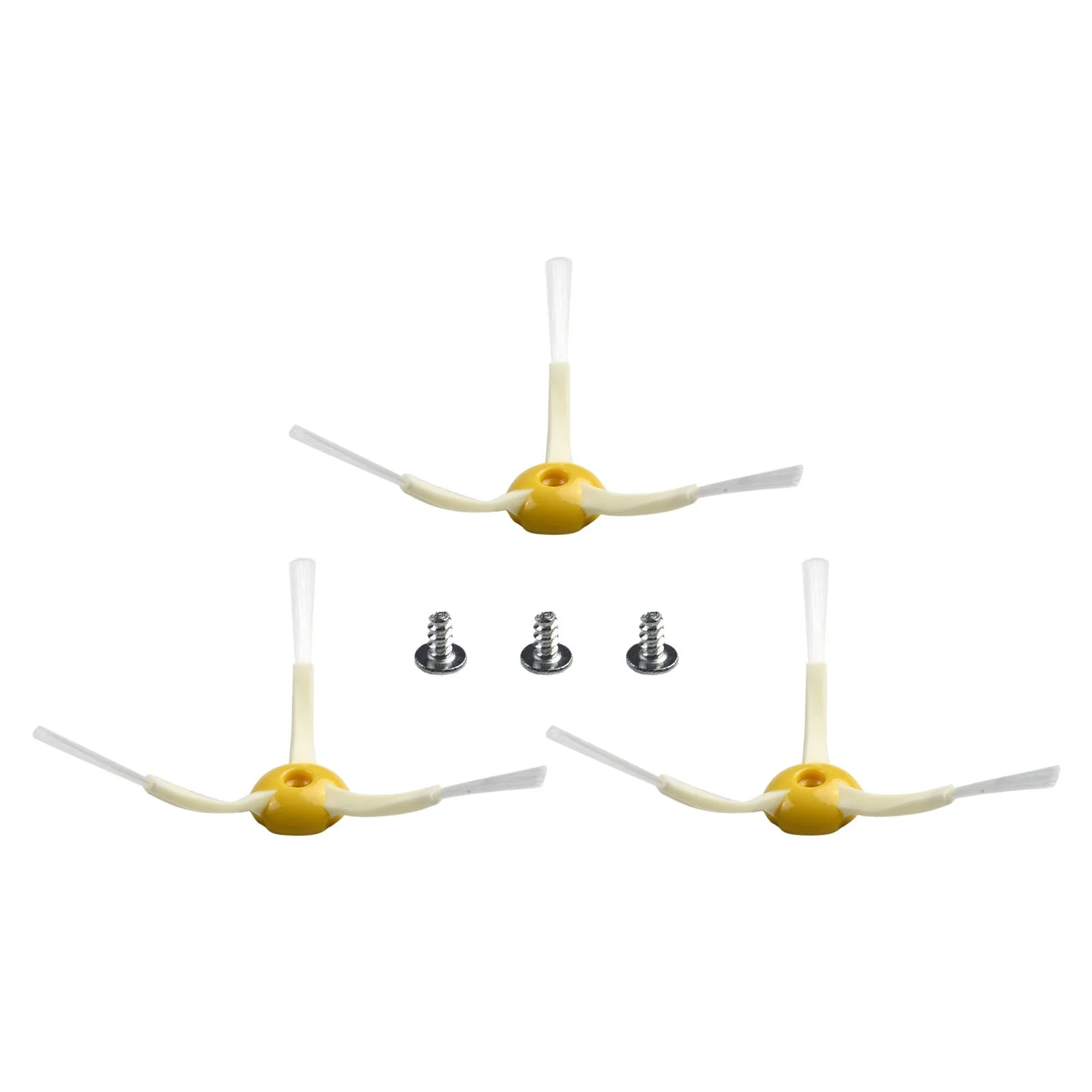 3-piece Set Side Brushes for IRobot Roomba 500/600/700 Series And Screws