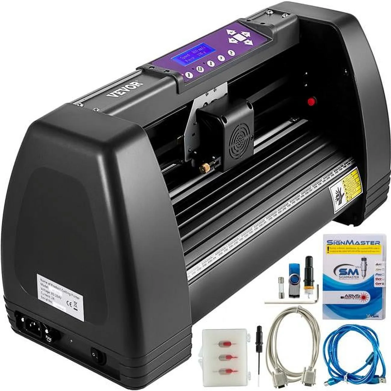 Vevor Vinyl Cutter, 14 in. Vinyl Plotter, Off-line Cutting Machine with LCD, Desktop Design