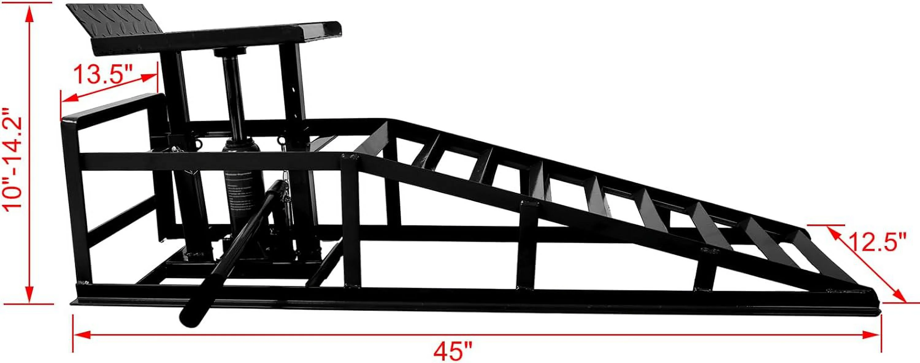 Tabaray Car Ramps Lifts 10000Lbs 5T Capacity Garage Vehicle Lift Ramps Auto Car Truck Service Ramps Lifts Automotive Hydraulic Lift Repair Frame Lift (Set of 2, Red)