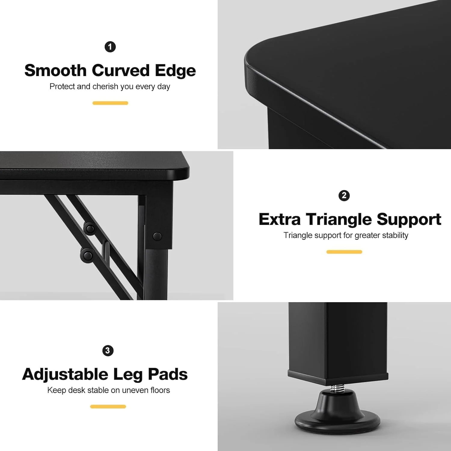 YiSHOP Foldable Manicure Table Nail Desk, Foldable Rolling Nail Table Station with Built-in Dust Collector, Adjustable Length, Wrist Pad & Lockable Rolling Wheels, Storage Desk for Nail Tech(Black)