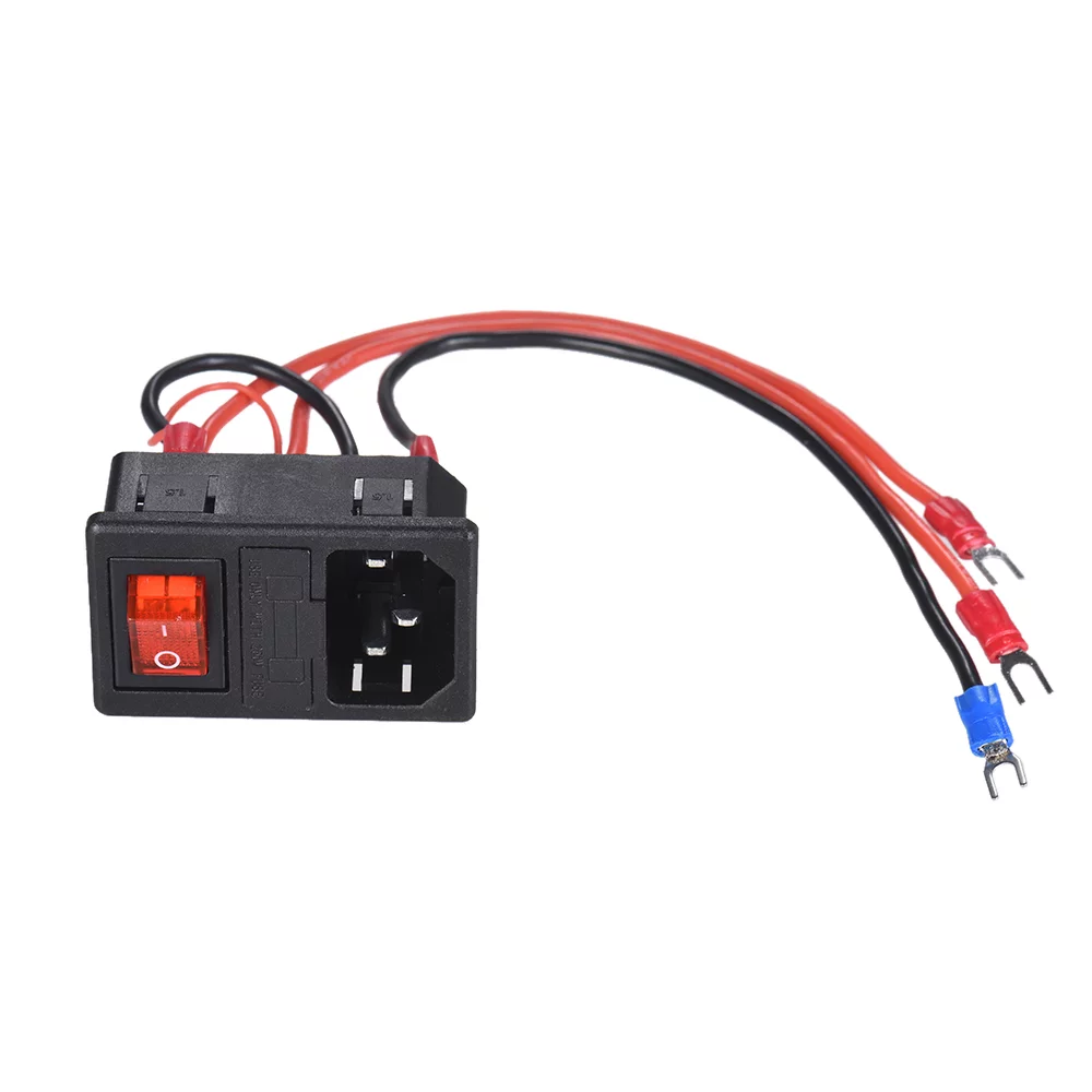 MABOTO 15A Power Supply Switch Male Socket with Fuse for 3D Printer DIY
