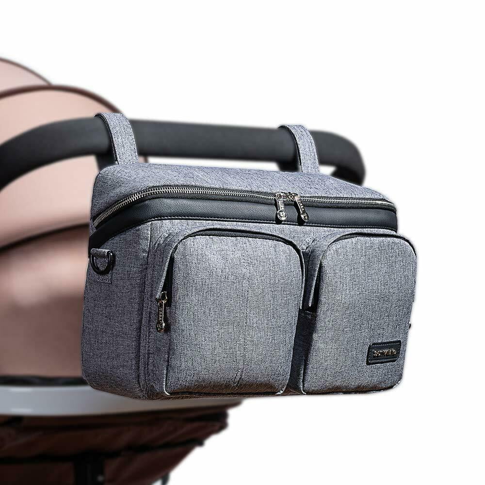 Sunveno Universal Stroller Organizer Bag Shoulder Bag, Gray