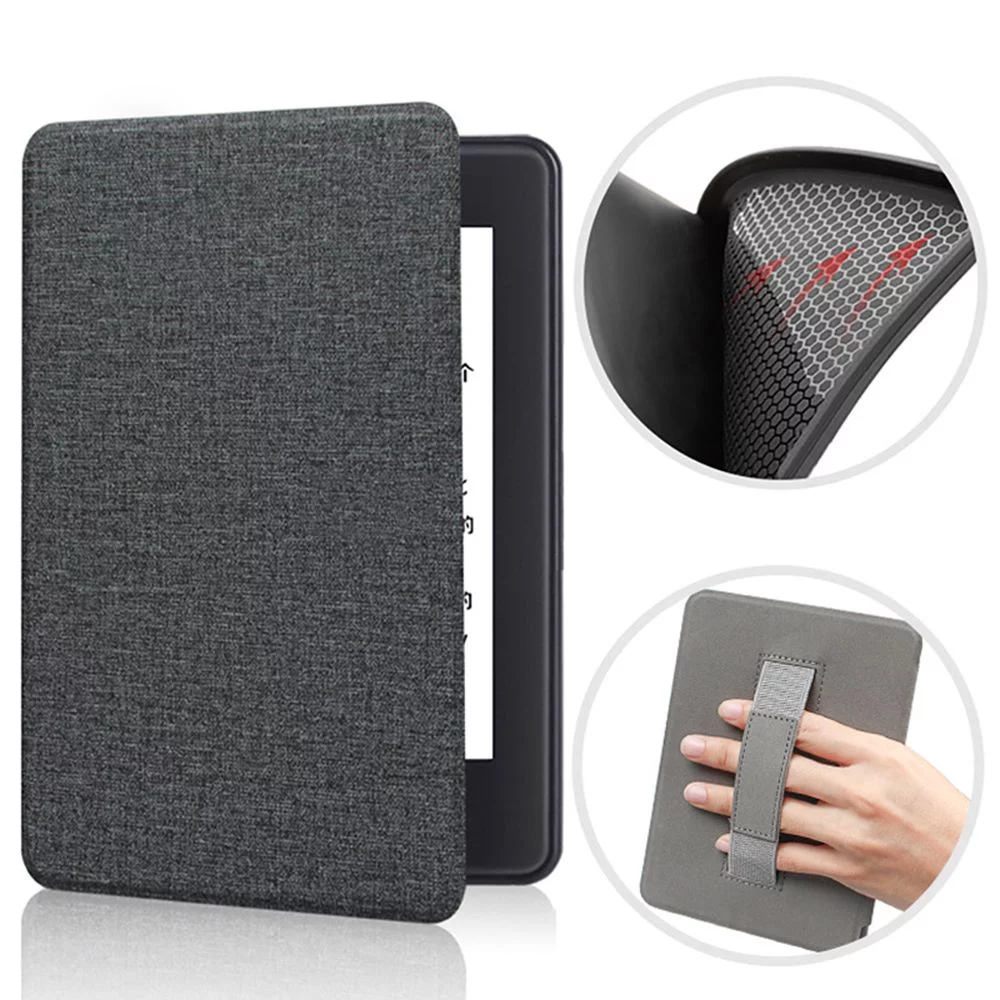 Ultra Slim Magnetic 6.8 Inch PU Leather Protective Shell Smart Cover Folio Case With Handle BLACK