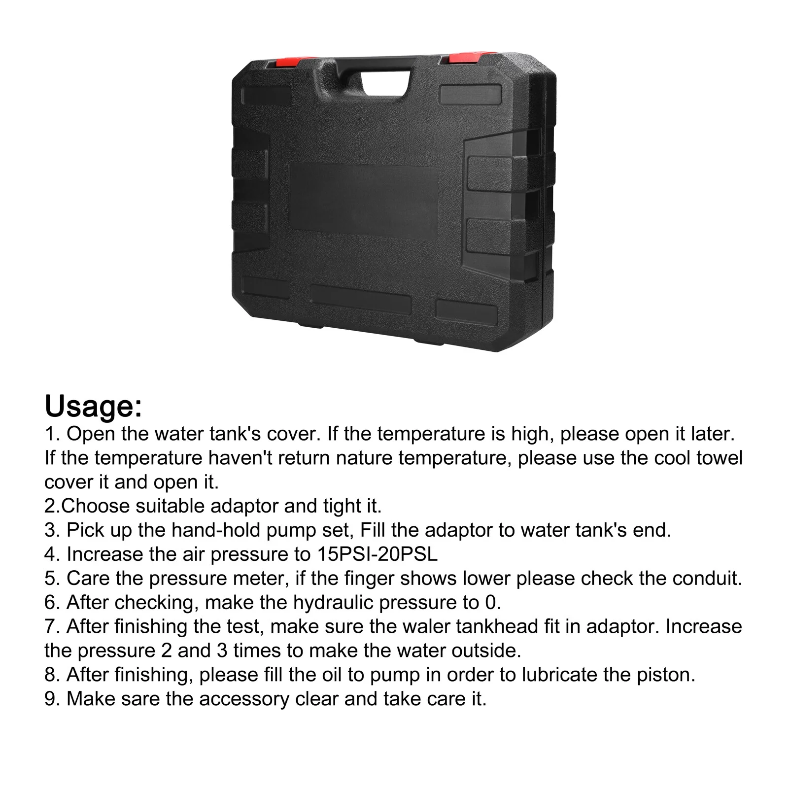 Universal Car Tanks Leak Detection Automotive Leakage Detector Tool Radiator Water Pressure Tester Auto Air Conditioning Cooling Coolant Vacuum Purge Tool Kit