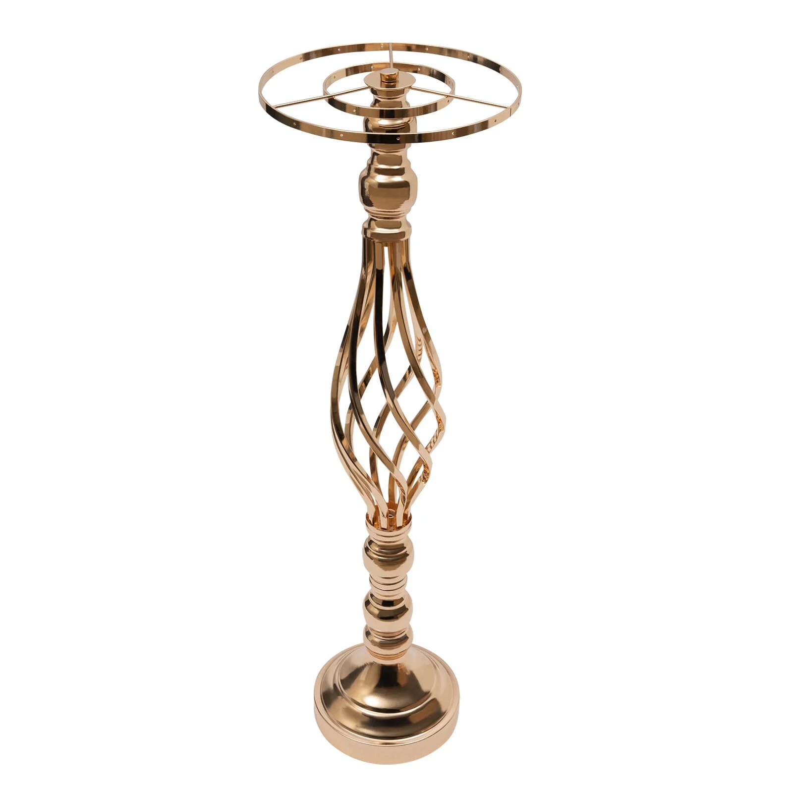 6PCS Crystal Flower Stands Gold DIY Vases Wedding Table Centerpieces 55cm Tall