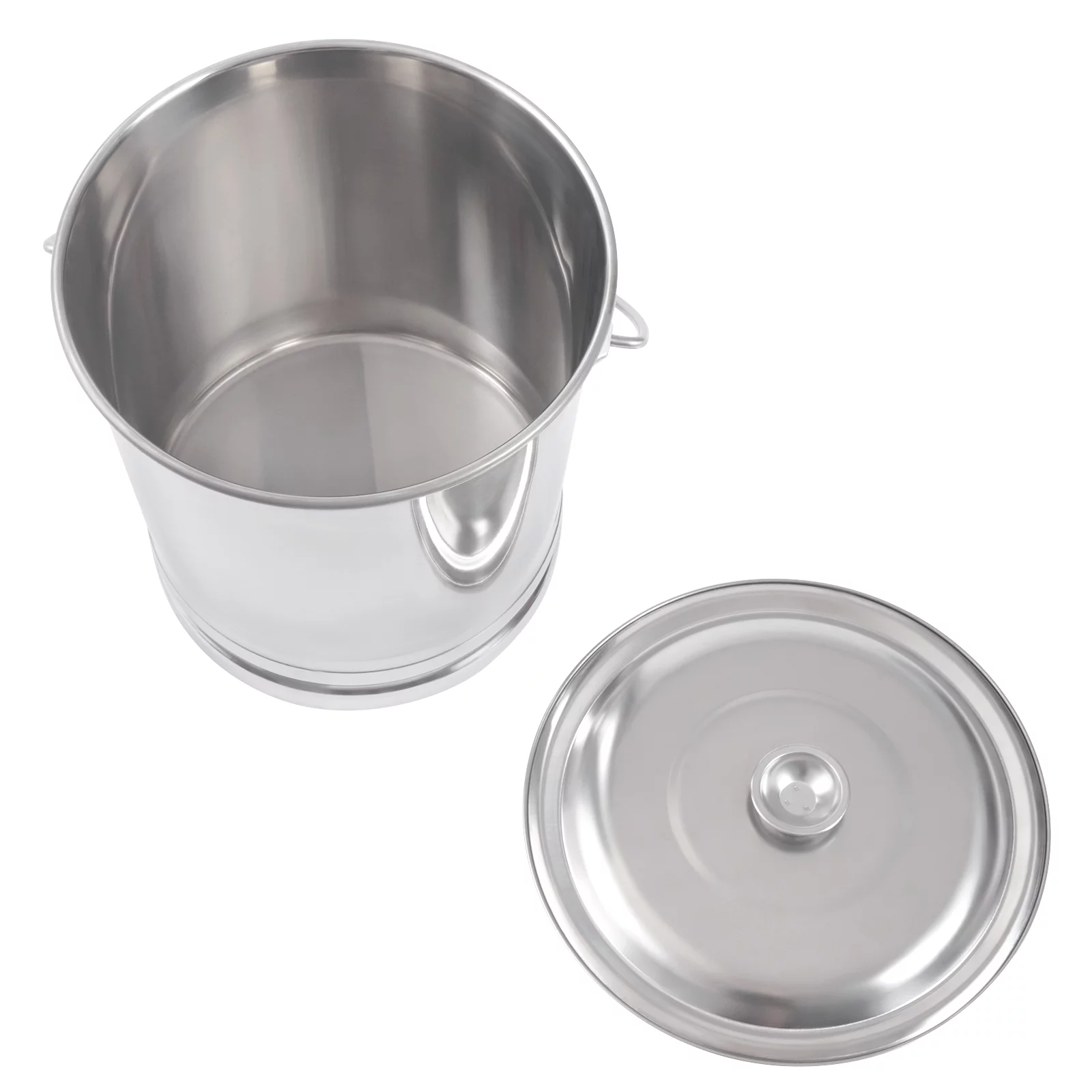 14L/3.7Gallon Stainless Steel Metal Bucket with Lid and Handle Milk Pail Bucket
