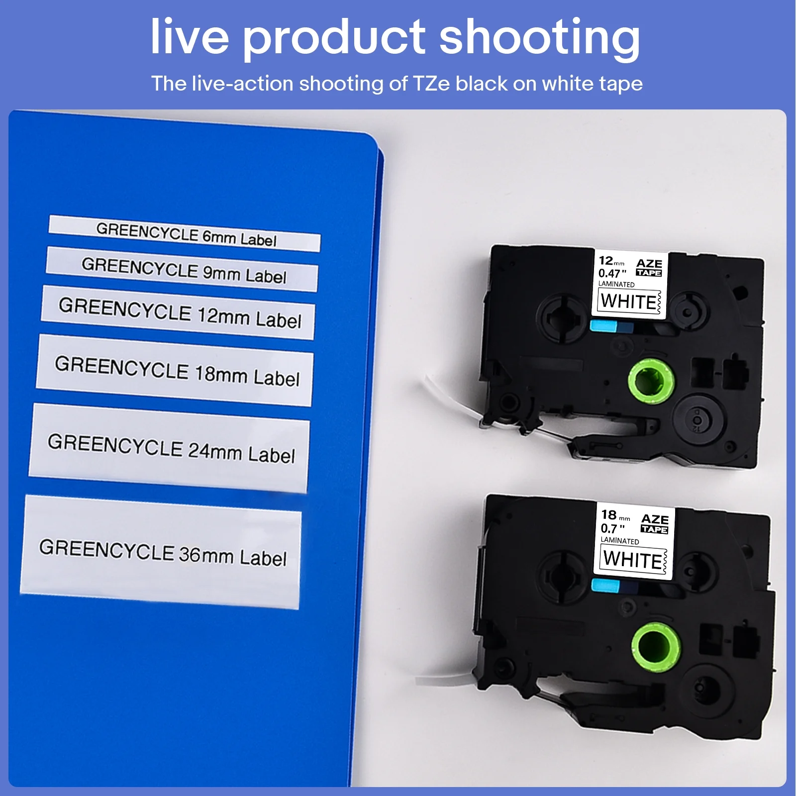 GREENCYCLE 3 Pack Compatible for Brother P touch TZ Tape 18mm Replacement 3/4 Inch TZe-241 TZe Standard Laminated Black on White Work with PTD450 PTD600 PTD400 Label Maker 26.2 Feet(8 Meter)