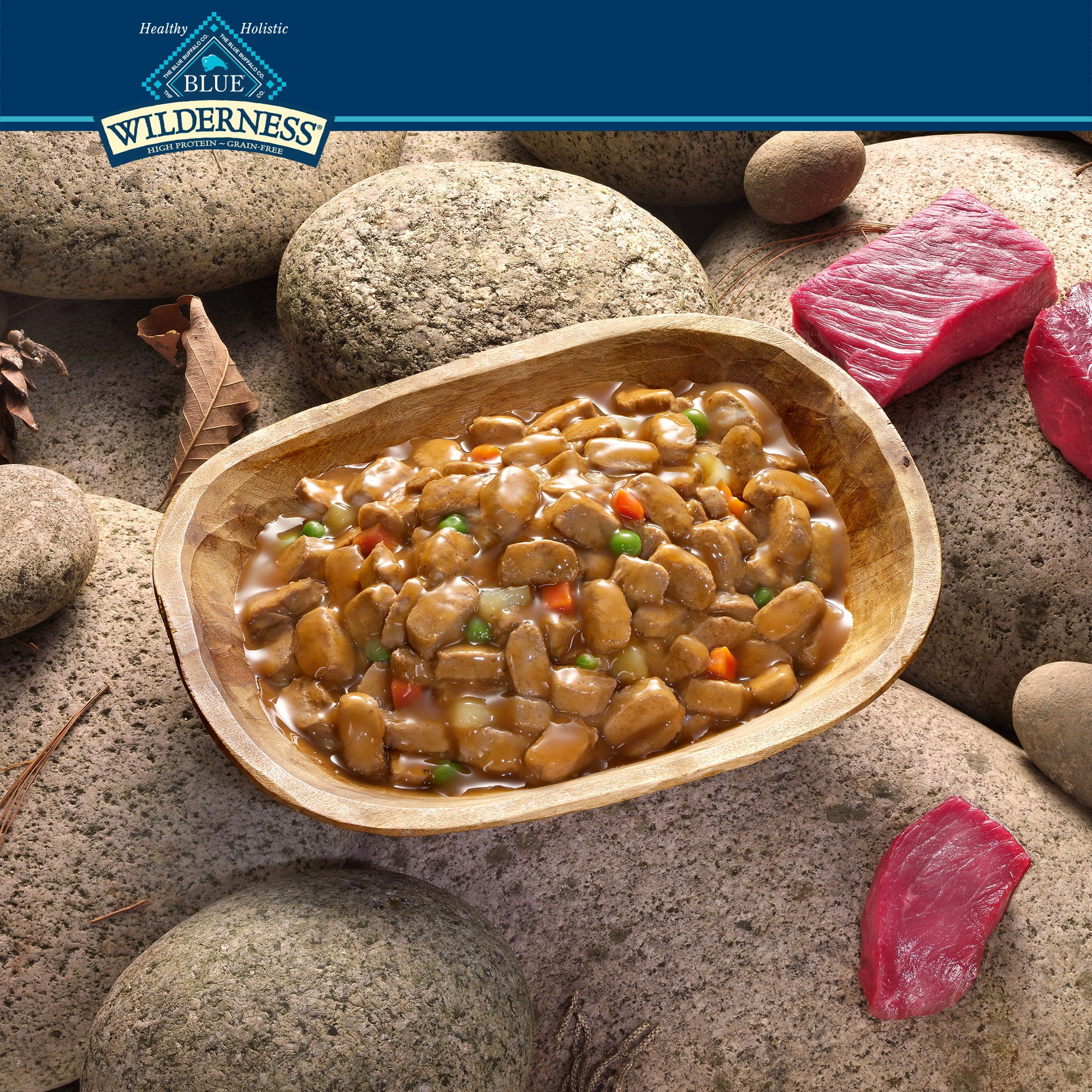 Blue Buffalo Wilderness Wolf Creek Stew High Protein Grain Free, Natural Wet Dog Food, Hearty Beef Stew in gravy 12.5-oz can (pack of 12)