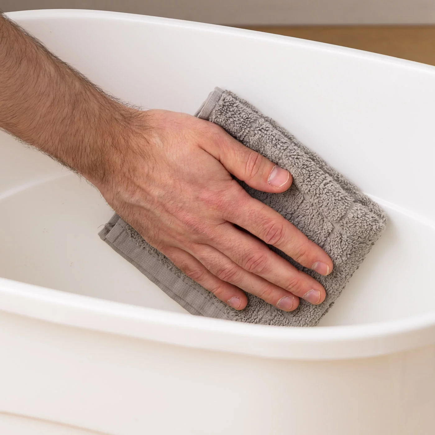 IRIS USA Large Oval Top Entry Cat Litter Box with Litter Catching Lid Privacy Walls and Scoop, White