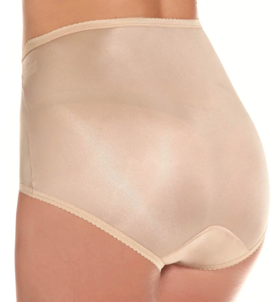 Women's Shadowline 17042pk Nylon Classics Brief Panty - 3 Pack (Nude/Ivory/White 7)