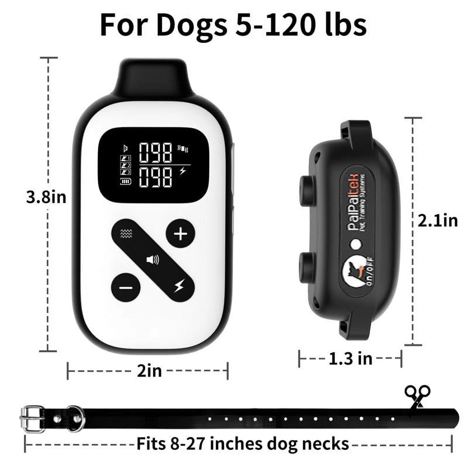 PaiPaitek Dog Training Collar For 2 Dogs,Shock Collar with Remote&Automatic Modes,Bark Collar with Beep,Vibration&Shock Modes