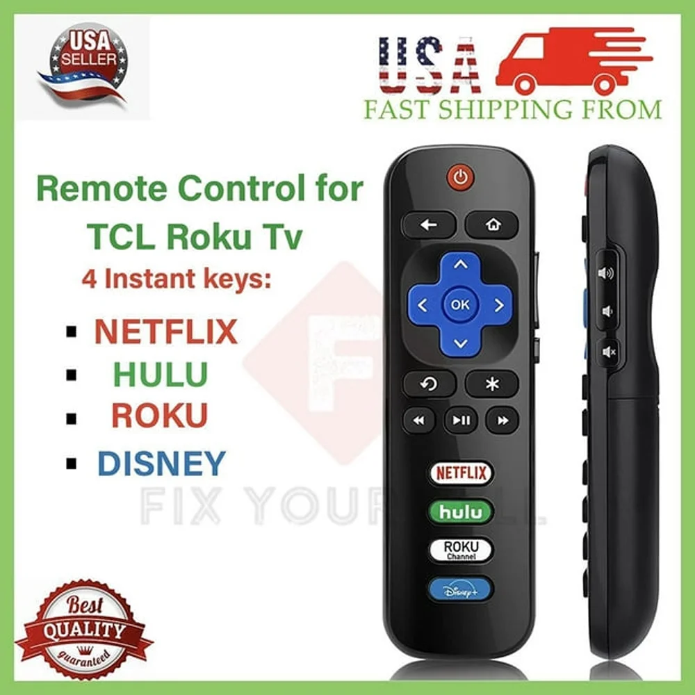 TV Direct Replacement TV Remote Control for ROKU TV TCL/Sanyo/ Element/ Haier/ RCA/ LG/ Philips