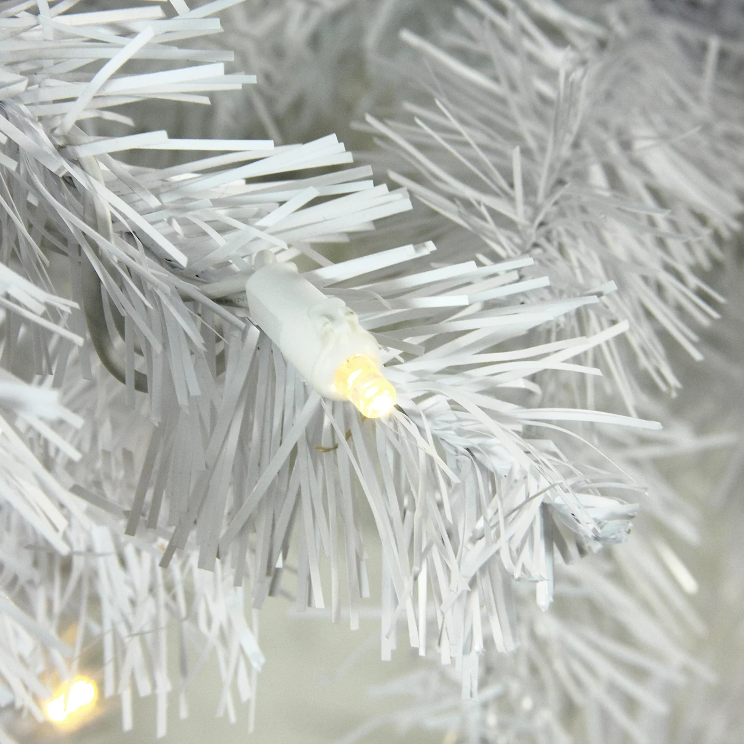 Northlight 7.5' Prelit Artificial Christmas Tree White Winston Pine - Warm White LED Lights